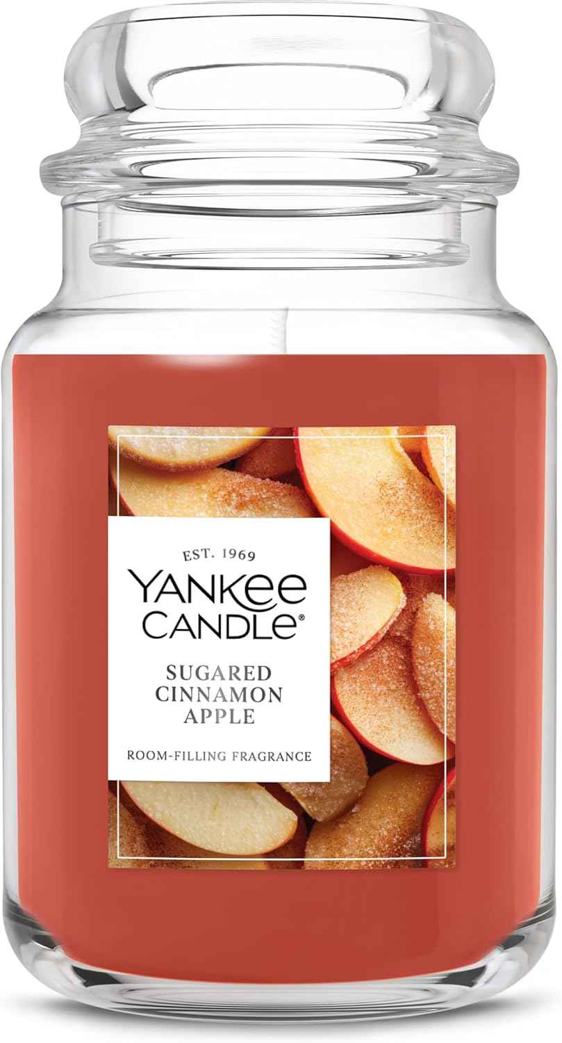 Yankee Candle Autumn Wreath, Fall Scented Candle, 22oz Large Jar with up to 150 Hour Burn Time