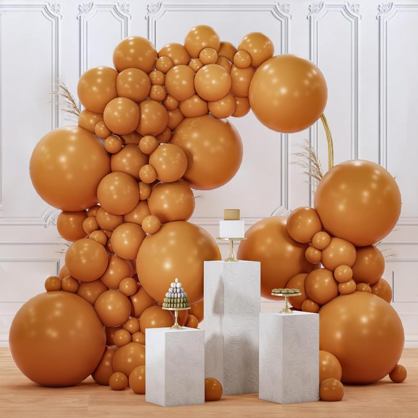 PartyWoo Gold Balloons 140pcs Different Sizes of 18 12 10 5 Inch Gold Balloon Arch Kit Garland for Birthday Wedding Anniversary Baby Shower Graduation Retirement Casino Party Decorations Gold-G101