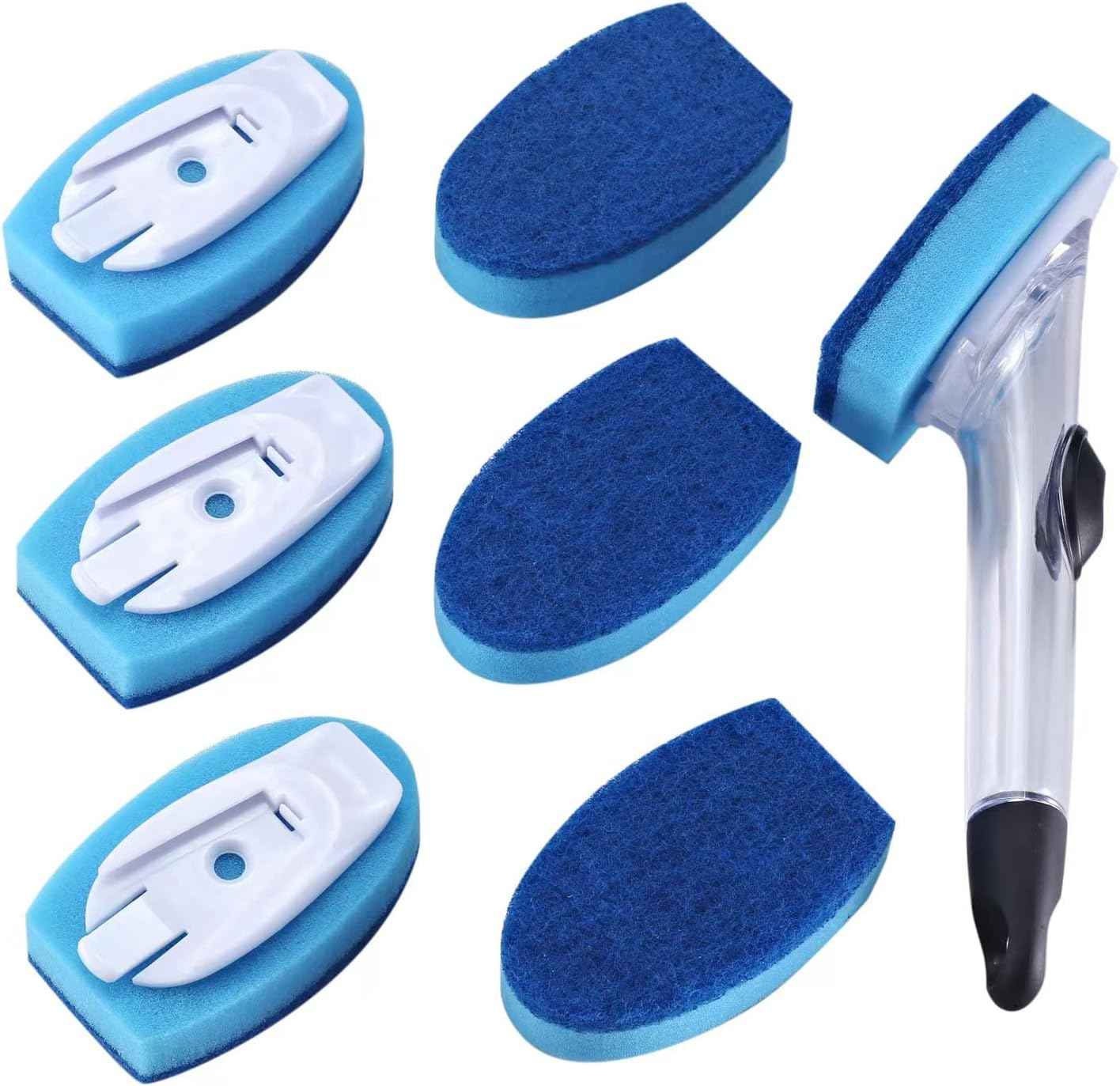 Dish Wand & 7 Pack Dishwashing Sponge Refills Non Scratch,dishwashing Sponge with Handle,Cleaning sponges for Household use