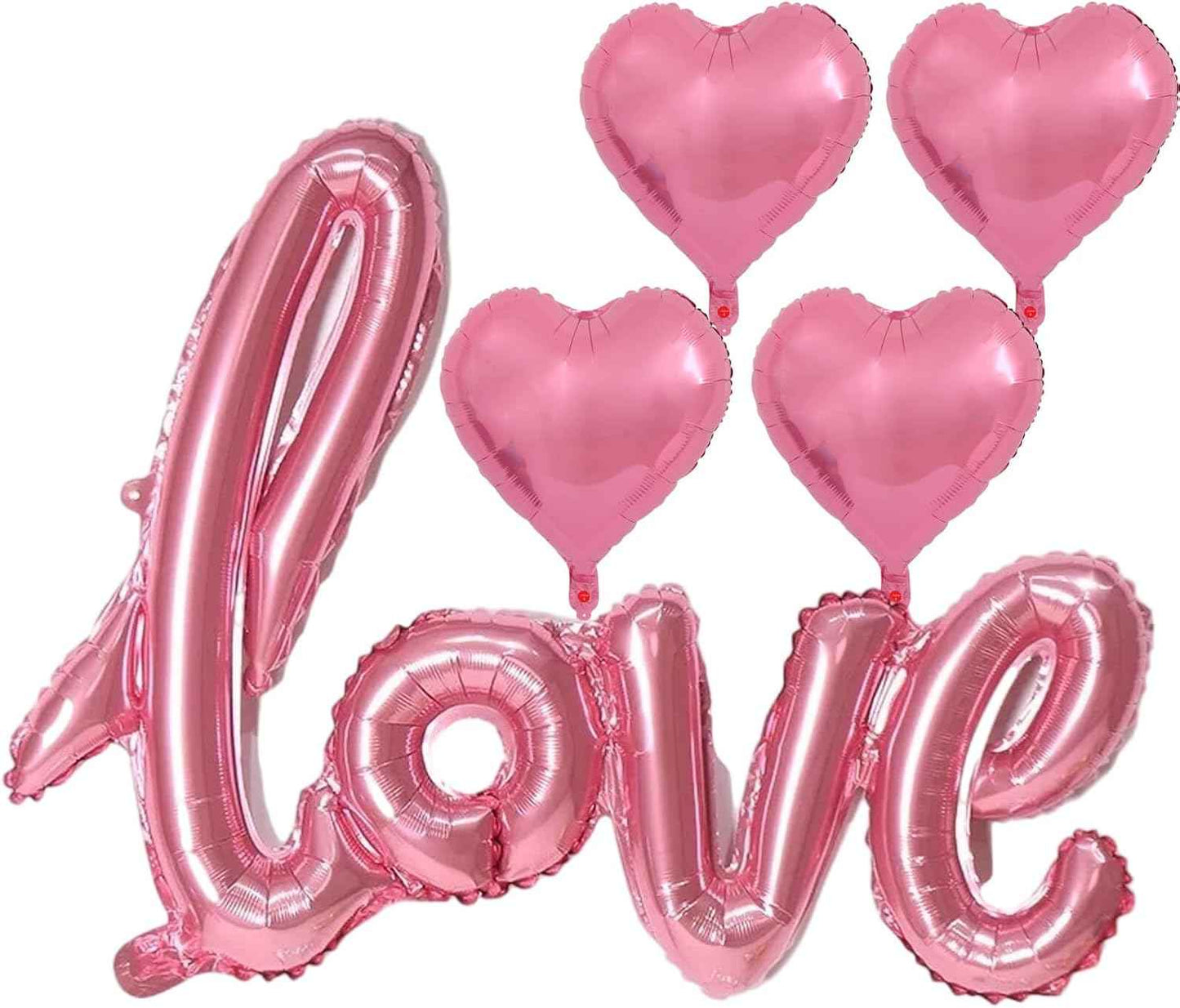 5 Pcs Red Heart Shaped Balloons Red Love Valentine Balloons for Valentines Day Bridal Shower Wedding Party Decorations