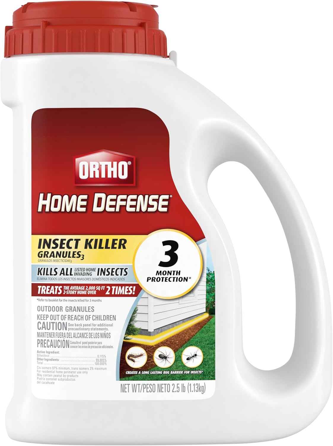Ortho Home Defense Insect Killer for Lawn and Landscape Ready-To-Spray, Kills Ants, Ticks, Mosquitoes, Fleas & Spiders, Treats up to 5,300 sq. ft., 32 fl. oz.