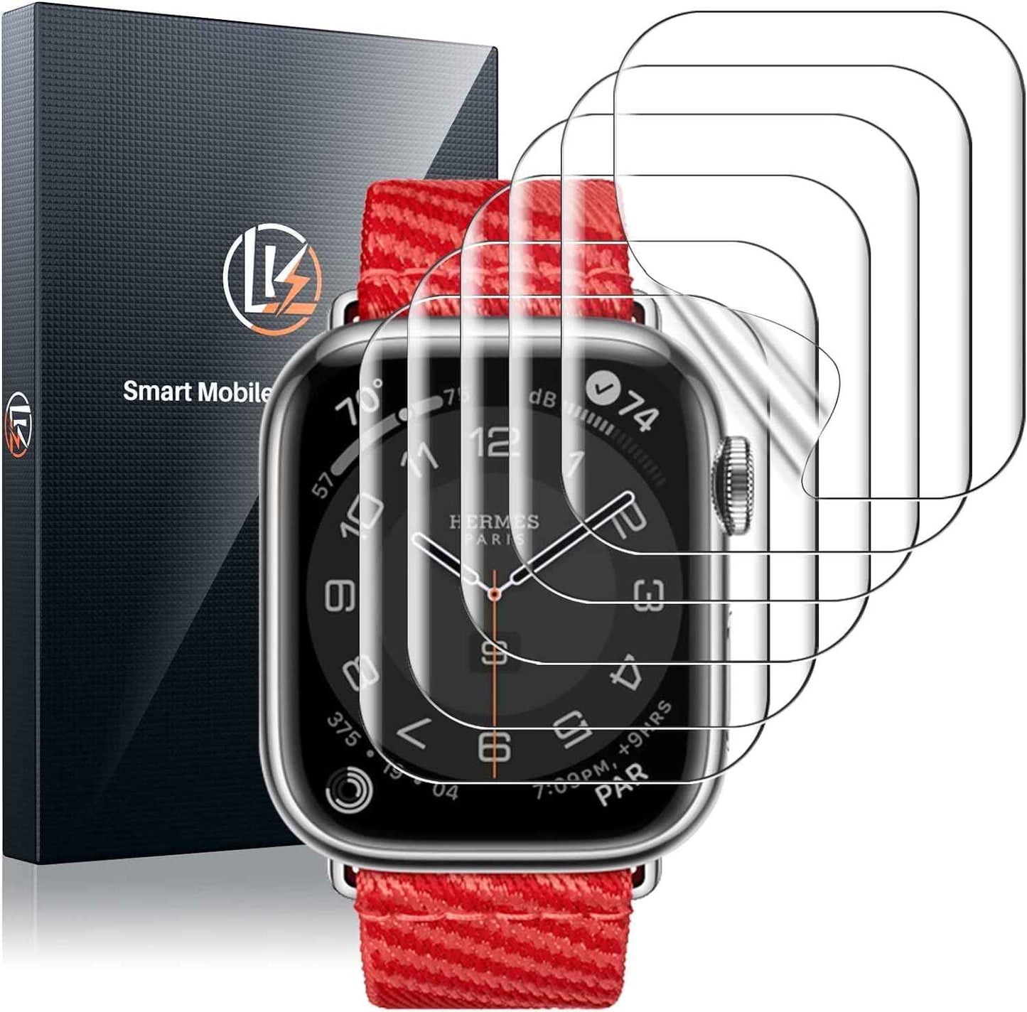 LK 6 Pack for Apple Watch Series 11/ Series 10 Screen Protector 42mm - Anti-Scratch, Self-Healing Soft TPU Screen Protector for Apple Watch 42mm, Bubble Free, HD Transparent, Touch Sensitive