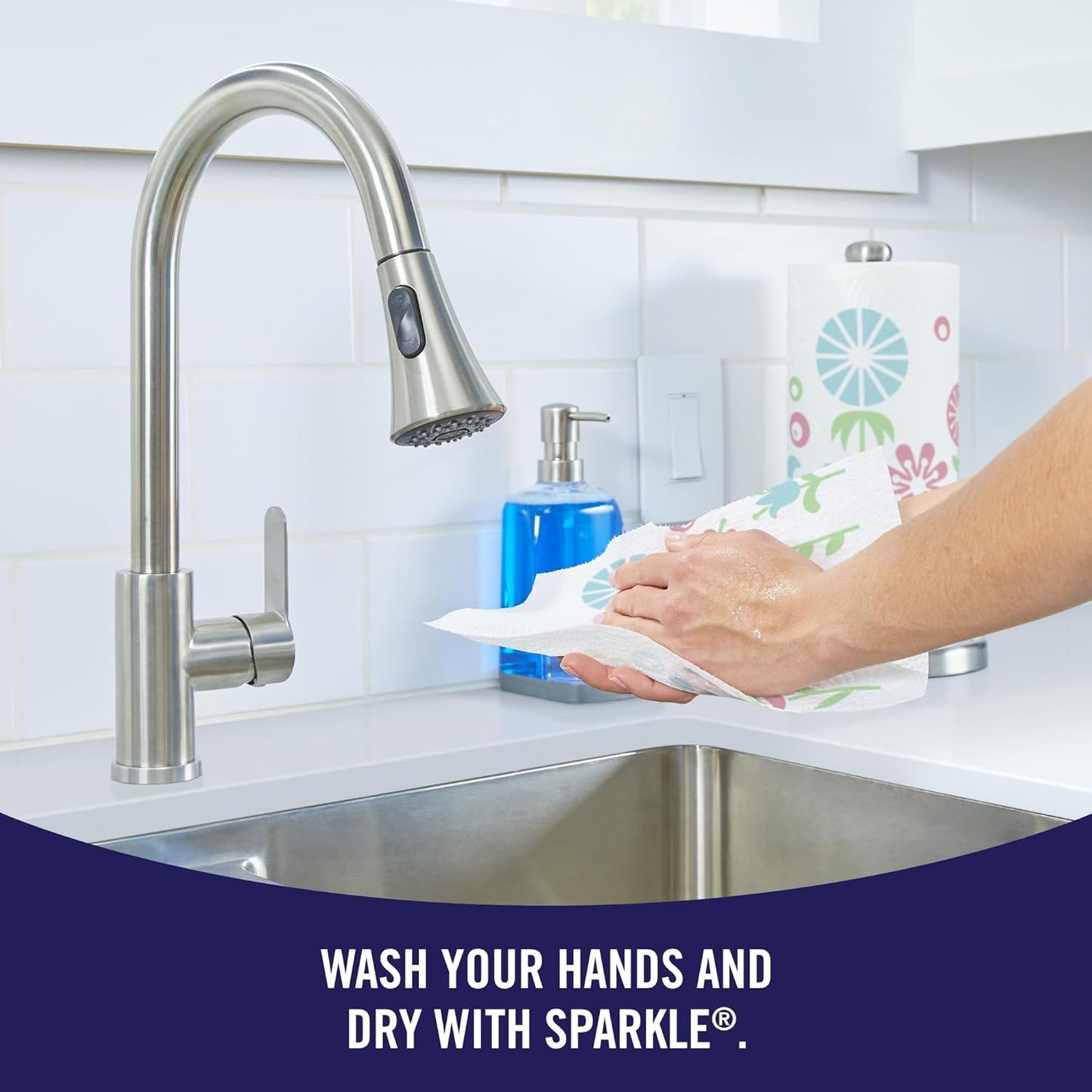 Sparkle Pick-A-Size Paper Towels, Spirited Prints, 6 Double Rolls = 12 Regular Rolls, Everyday Value Paper Towel With Full And Half Sheets - Rayz Mart