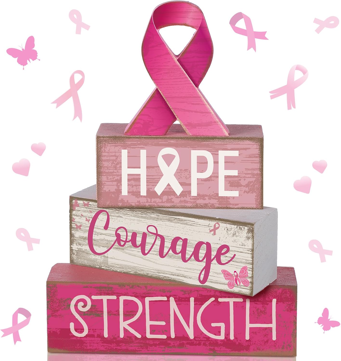 4 Pcs Christmas Table Decoration Wooden Santa Claus Decor Christmas Tiered Tray Decor Decorative Santa Claus Elk Block Sign Gift Farmhouse Xmas Table Centerpiece for Home Kitchen Shelf