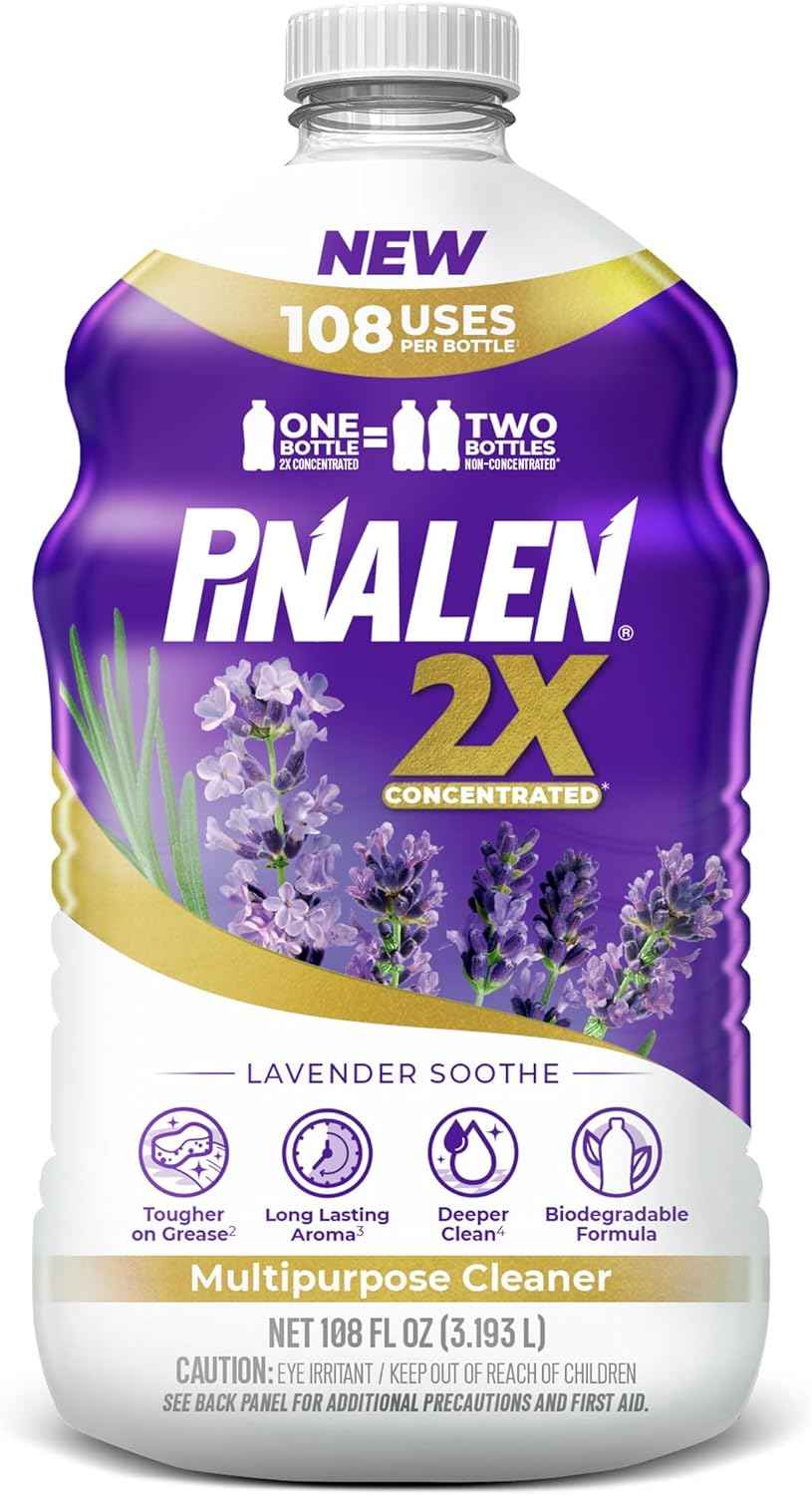 PINALEN 2X Concentrated Multipurpose Cleaner - Fresh Pine Scent - 28 fl oz - All Purpose Cleaner for Kitchen, Bathroom, Laundry, Floors & Outdoors