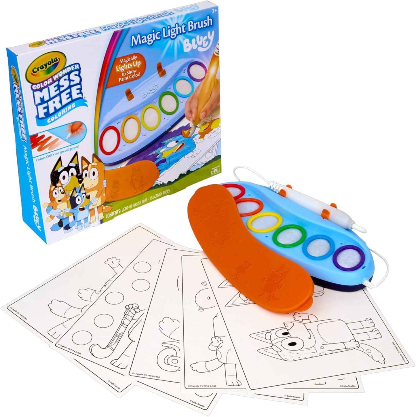 Crayola Color Wonder Magic Light Brush, Mess Free Painting Station for Kids, Toddler Toys & Activities, Holiday & Christmas Gifts for Kids, Ages 3+