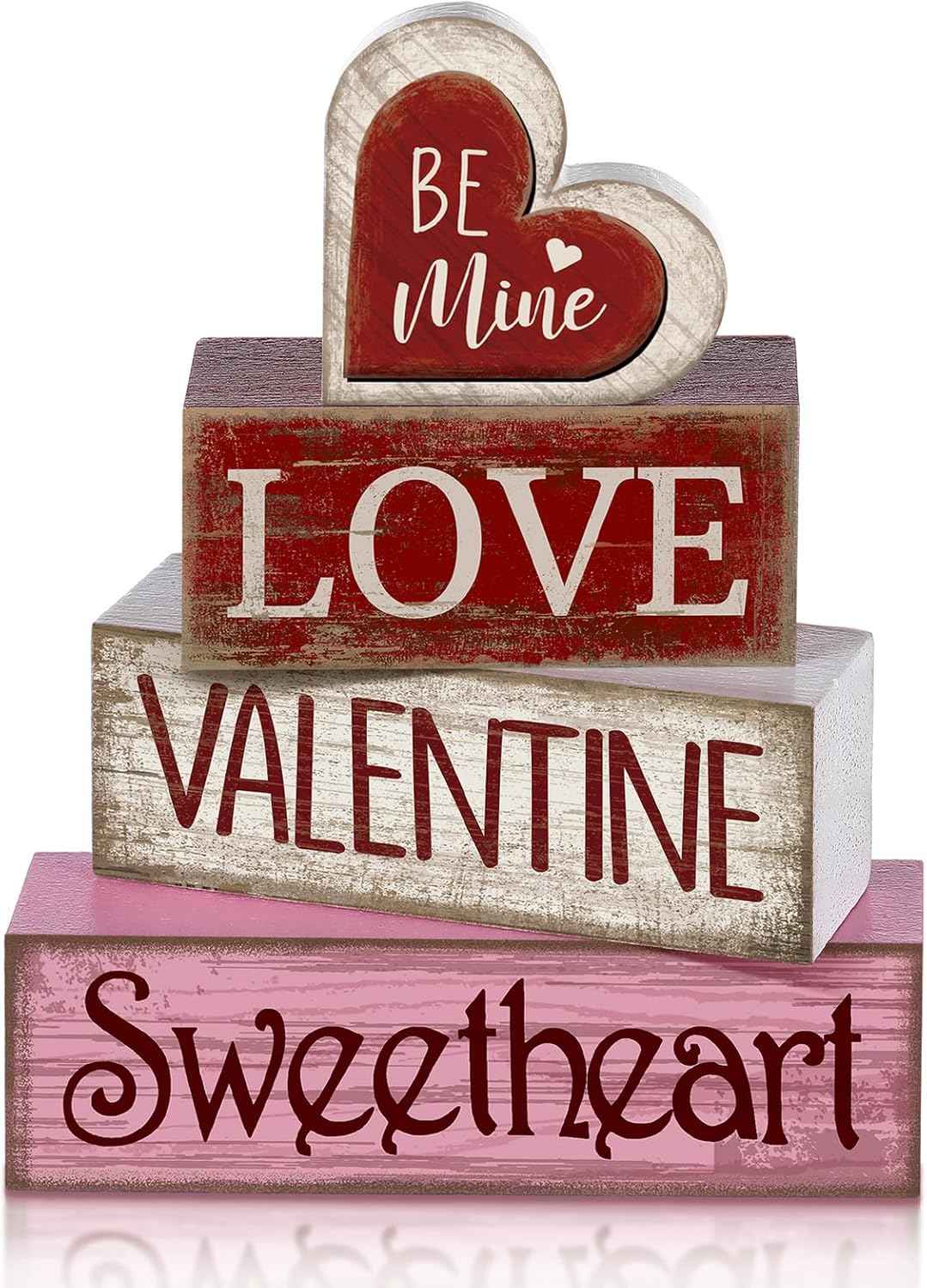 4 Pcs Christmas Table Decoration Wooden Santa Claus Decor Christmas Tiered Tray Decor Decorative Santa Claus Elk Block Sign Gift Farmhouse Xmas Table Centerpiece for Home Kitchen Shelf