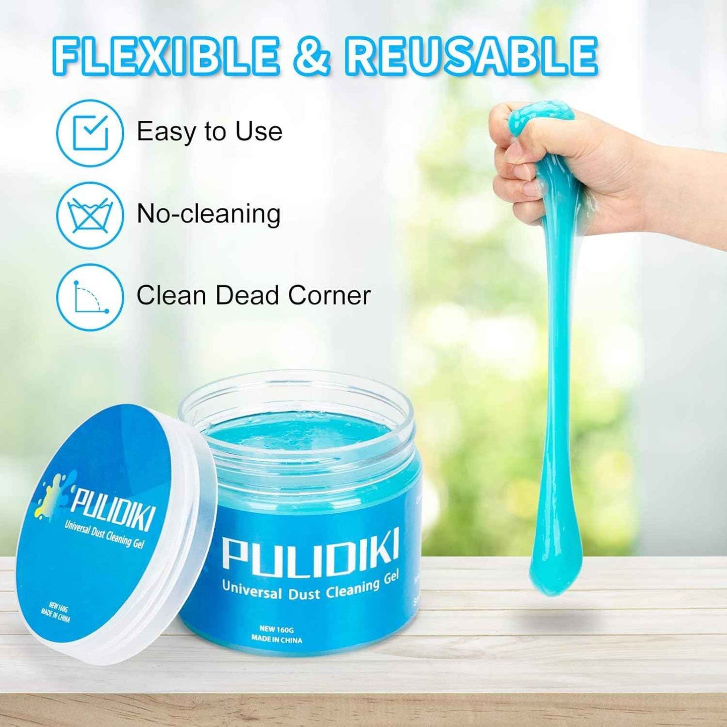 PULIDIKI Car Cleaning Gel Car Clean Putty, Universal Car Interior Cleaner Slime, Perfect Cleaning Kit Supplies, Auto Detailing Tools Car Accessories, Dust Remover Gifts for Men Women