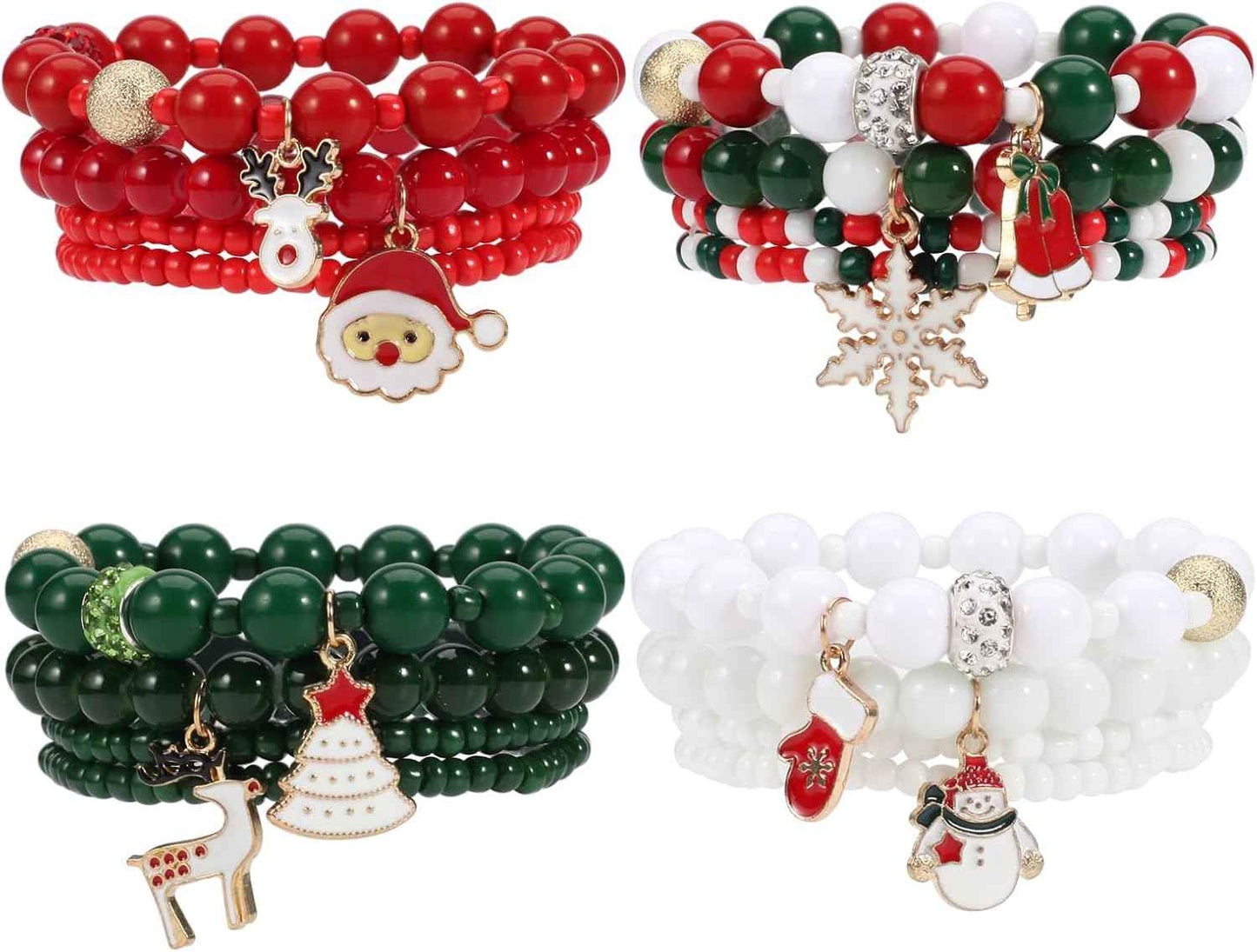 Twinfree Bohemian Bracelets for Women Stretch Multilayer Colorful Beads Bracelet with Charm Jewelry