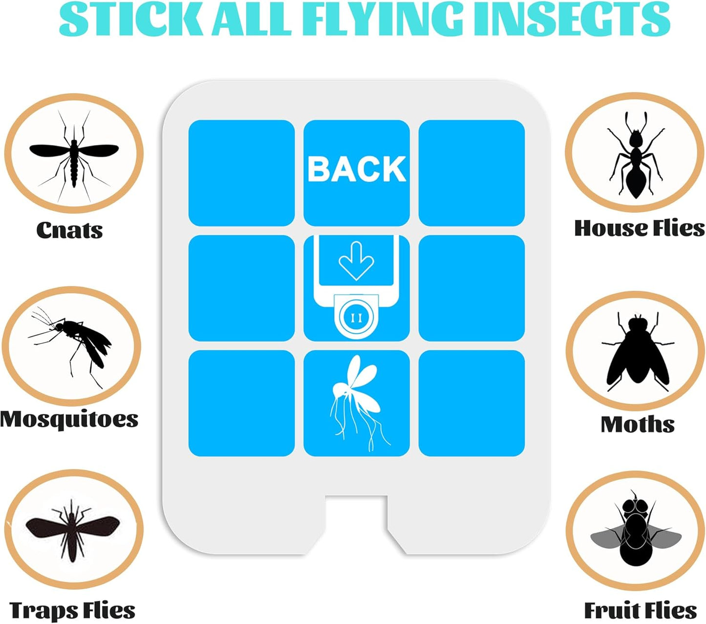 32 Pack Refill Glue Cards, Saferr Home Fly Trap Refill Compatible with Saferr Home SH502, S23005-06 and Dynatrap DT3005W Dot Indoor Fly Trap Plug-in Insect Trap Replacement Mosquito Sticky Glue Boards