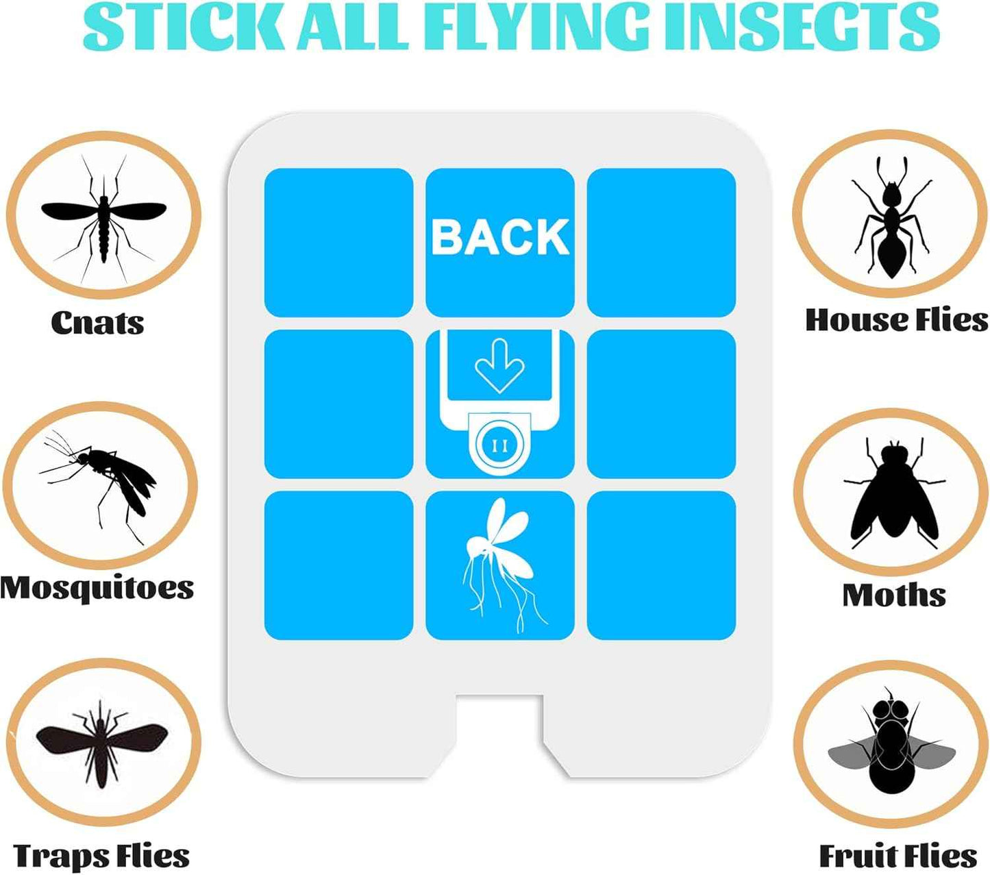 32 Pack Refill Glue Cards, Saferr Home Fly Trap Refill Compatible with Saferr Home SH502, S23005-06 and Dynatrap DT3005W Dot Indoor Fly Trap Plug-in Insect Trap Replacement Mosquito Sticky Glue Boards