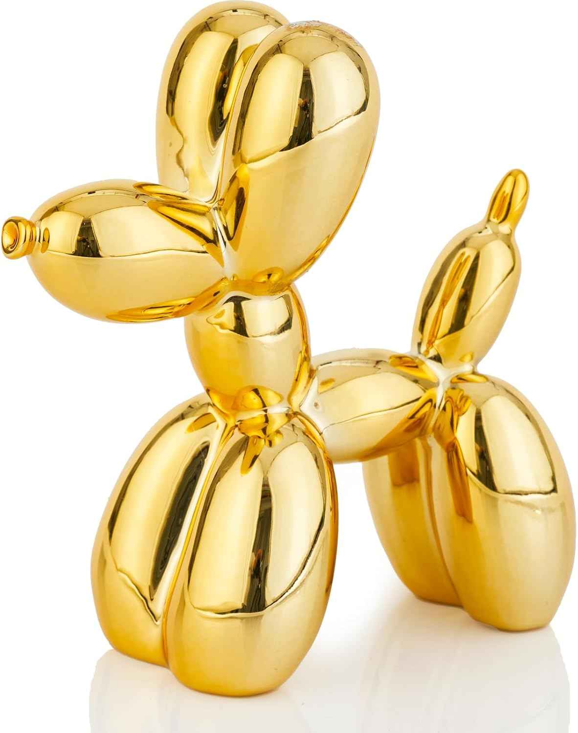 Red Balloon Dog Statue Decor, 4 inch Small Knick Knacks Balloon Dog Animal for Desk Shelf Décor