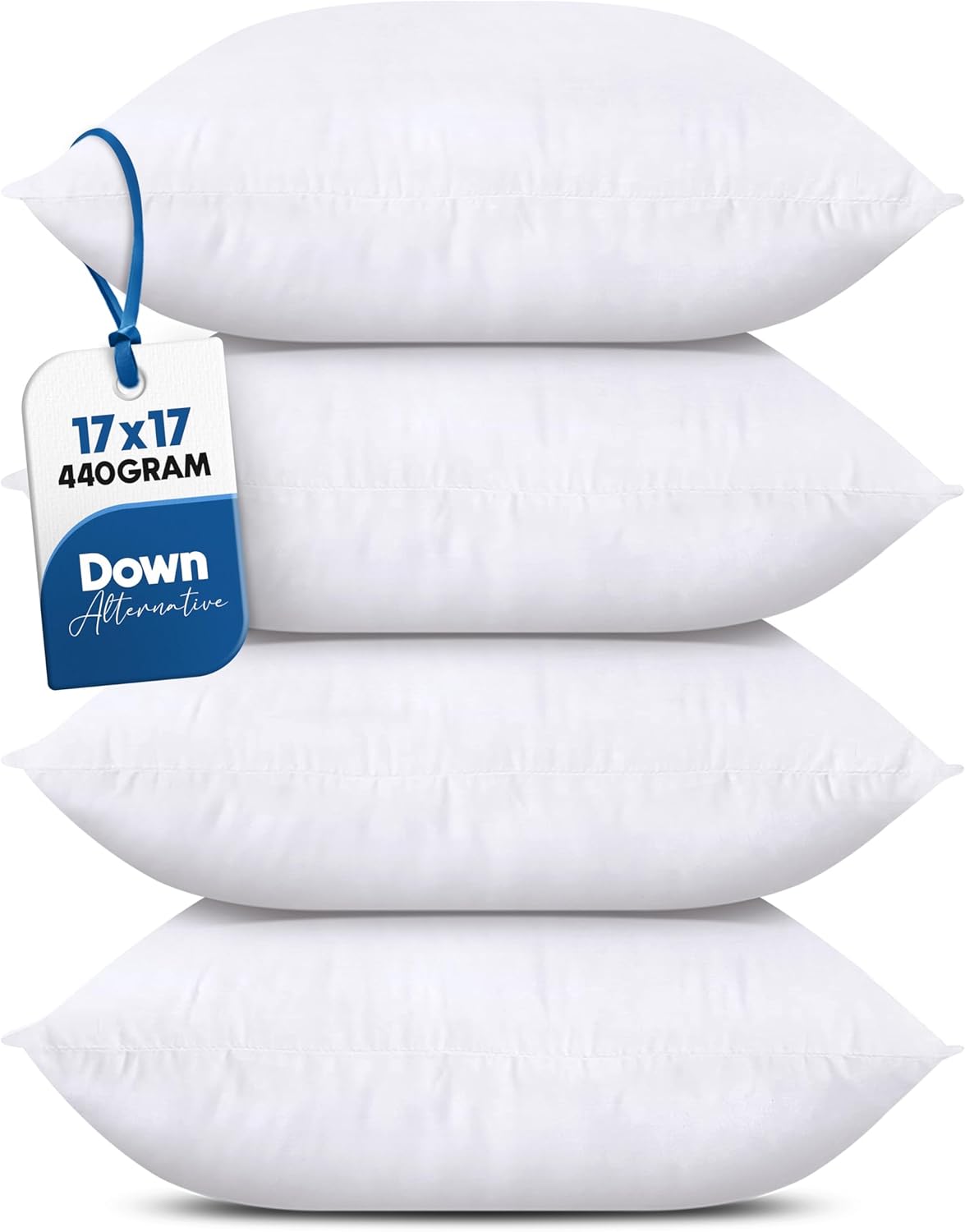 Utopia Bedding Throw Pillows (Set of 4, White), 18 x 18 Inches Pillows for Sofa, Bed and Couch Decorative Stuffer Pillow - Rayz Mart