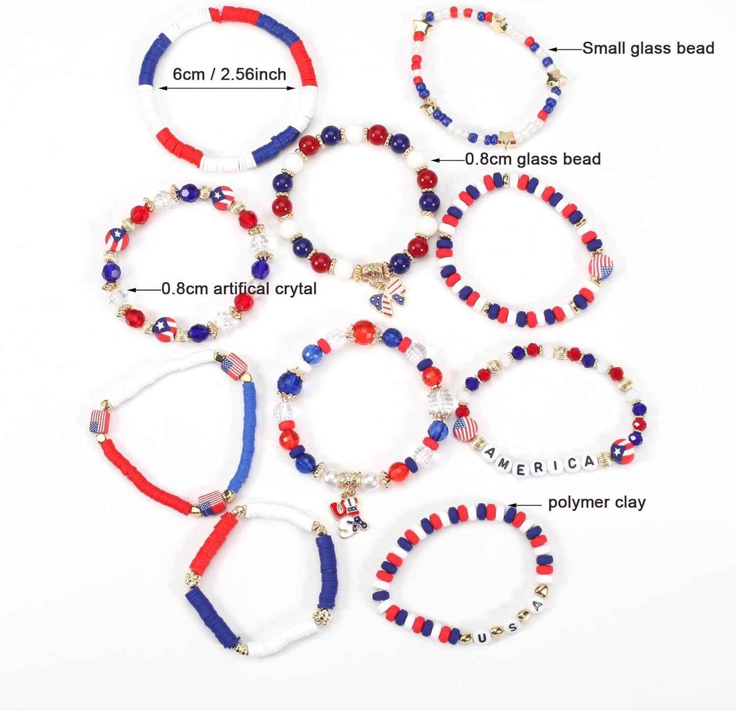 Twinfree Bohemian Bracelets for Women Stretch Multilayer Colorful Beads Bracelet with Charm Jewelry
