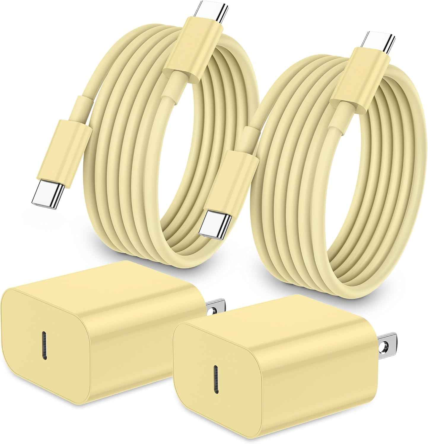 iPhone 17 16 15 Charger Fast Charging,2Pack 20W Apple iPad USB C Wall Chrager Block with 6FT USB C to C Cable for iPhone 17/Pro/Pro Max/17 Air/ 16/16 Pro/16 Pro Max/15/Plus/Pro/Pro Max (White)