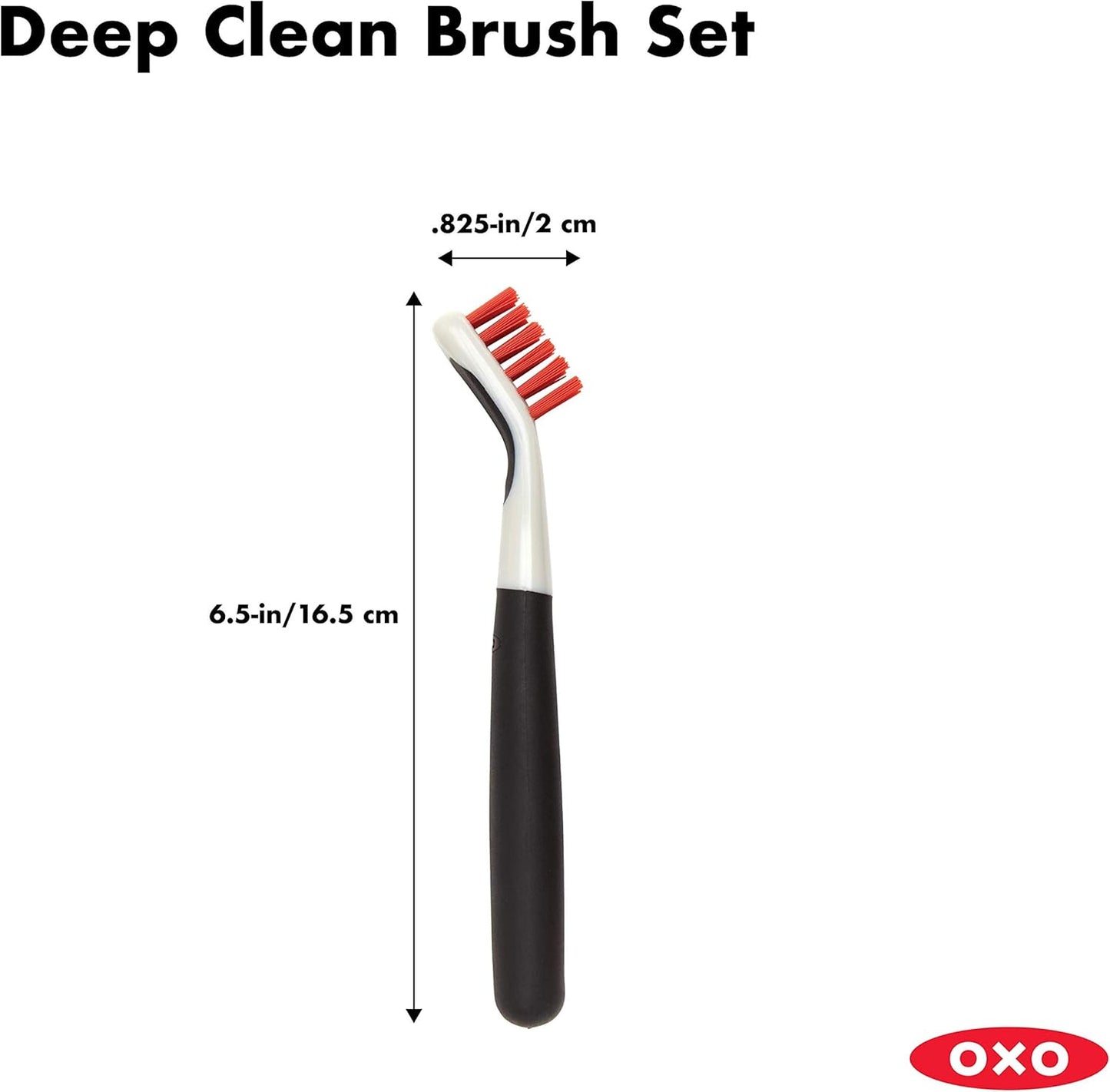 OXO Good Grips Deep Clean Brush Set with 2 Brushes and Non-Slip Grips