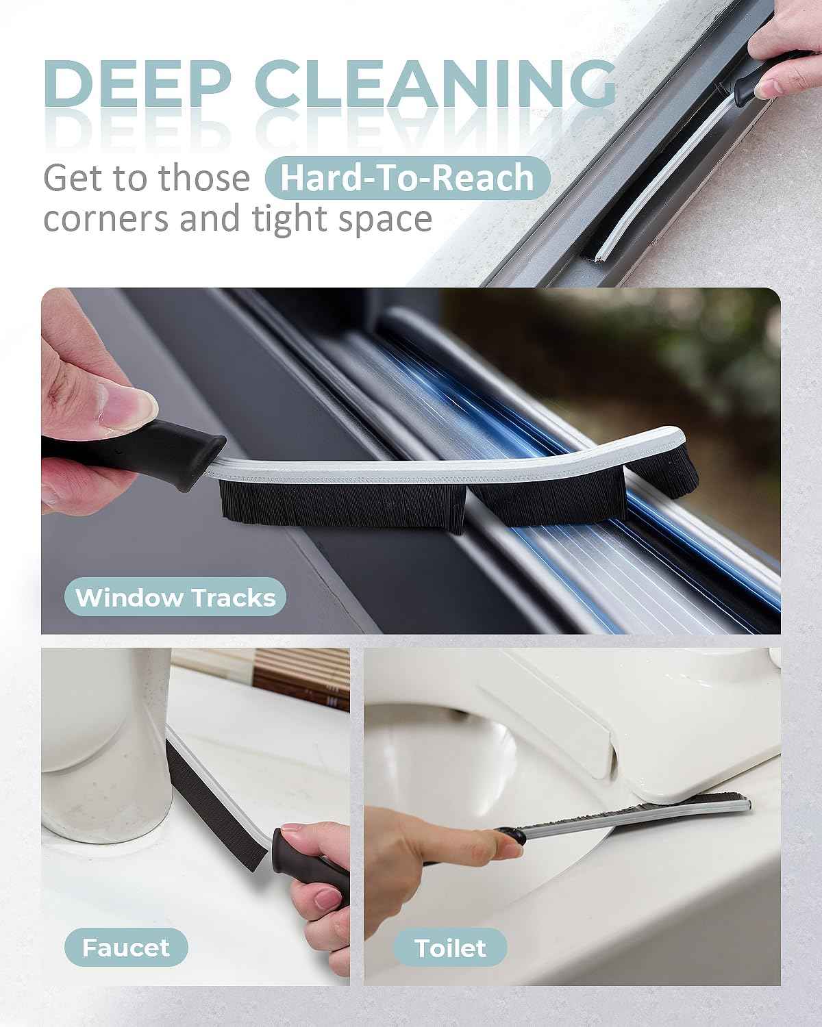 SXhyf Crevice Cleaning Brush - Grout Scrub Brush, House Cleaning Supplies, Gap Cleaning Tools, Home Essentials, Gifts for Women Men, Hard Bristle Crevice Cleaner Brush for Household Use, Bathroom