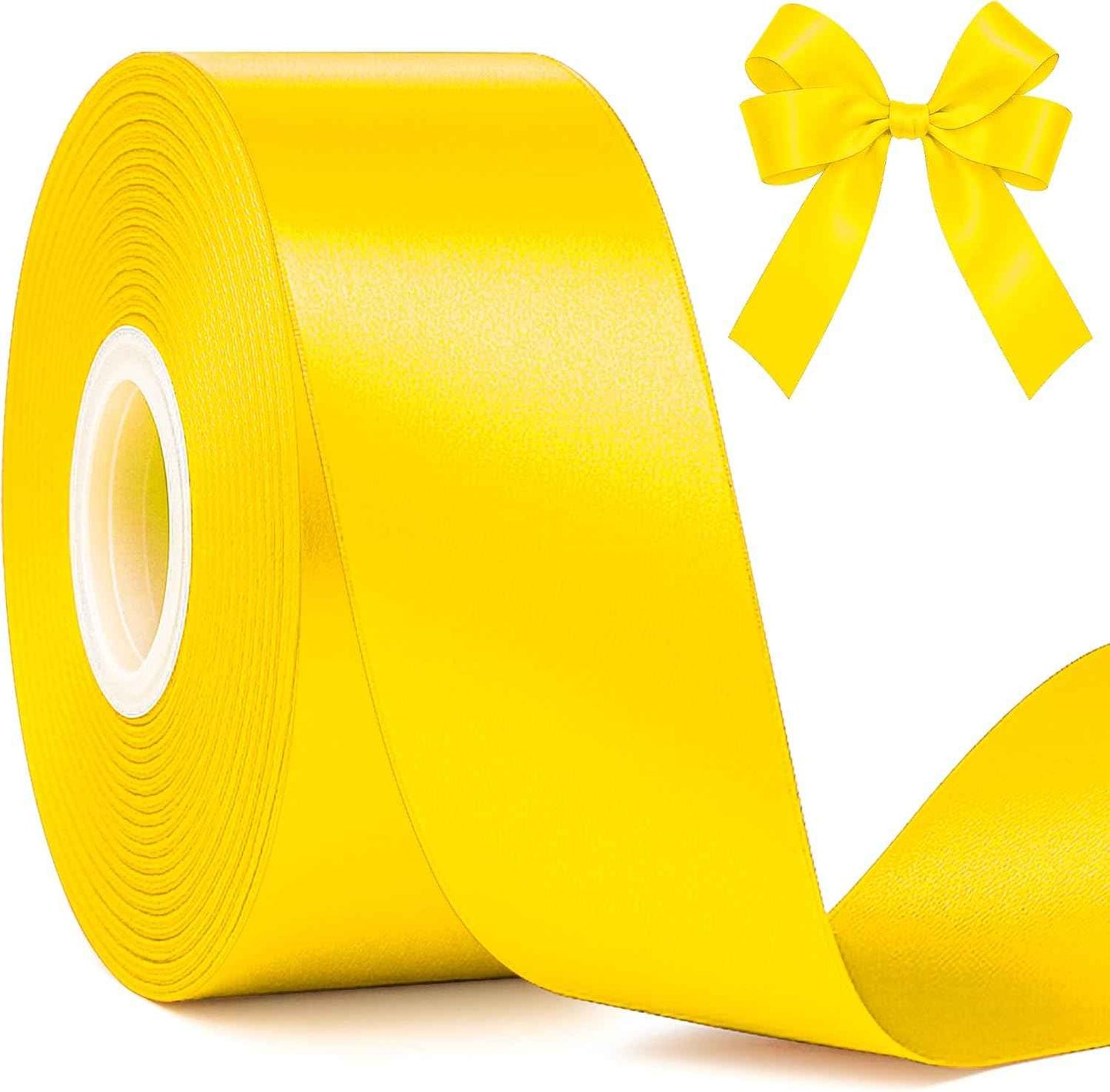 Fullive Red Ribbon 1 1/2 Inch, 30 Yards Red Ribbon for Gift Wrapping, Polyester Satin Christmas Ribbon for Wedding Xmas Tree Valentines Day Decorations DIY Bows Wrapping Bouquet Floral Arrangements