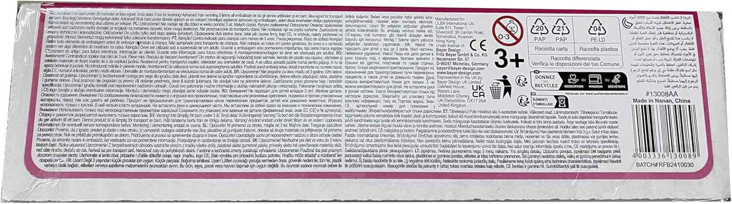 Bayer Design Baby Doll Trendy Pram in Grey/Pink, 67 x 41 x 68 centimeters, 1300800