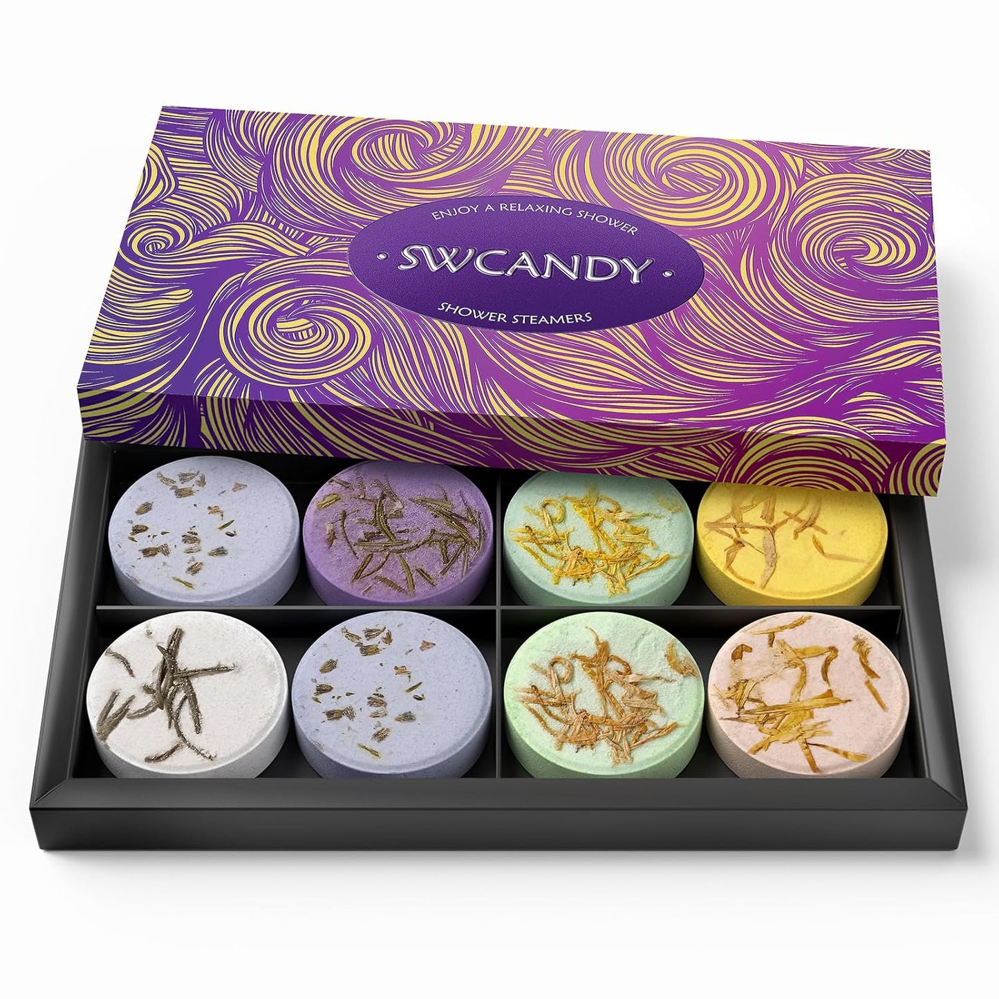 Shower Steamers Aromatherapy Birthday Gifts for Women - SWCANDY 8 Pcs Easter Basket Stuffers, Her Mom Adults Men Him Teen Self Care with Natural Essential Oils Relaxation Home SPA Travel Holidays