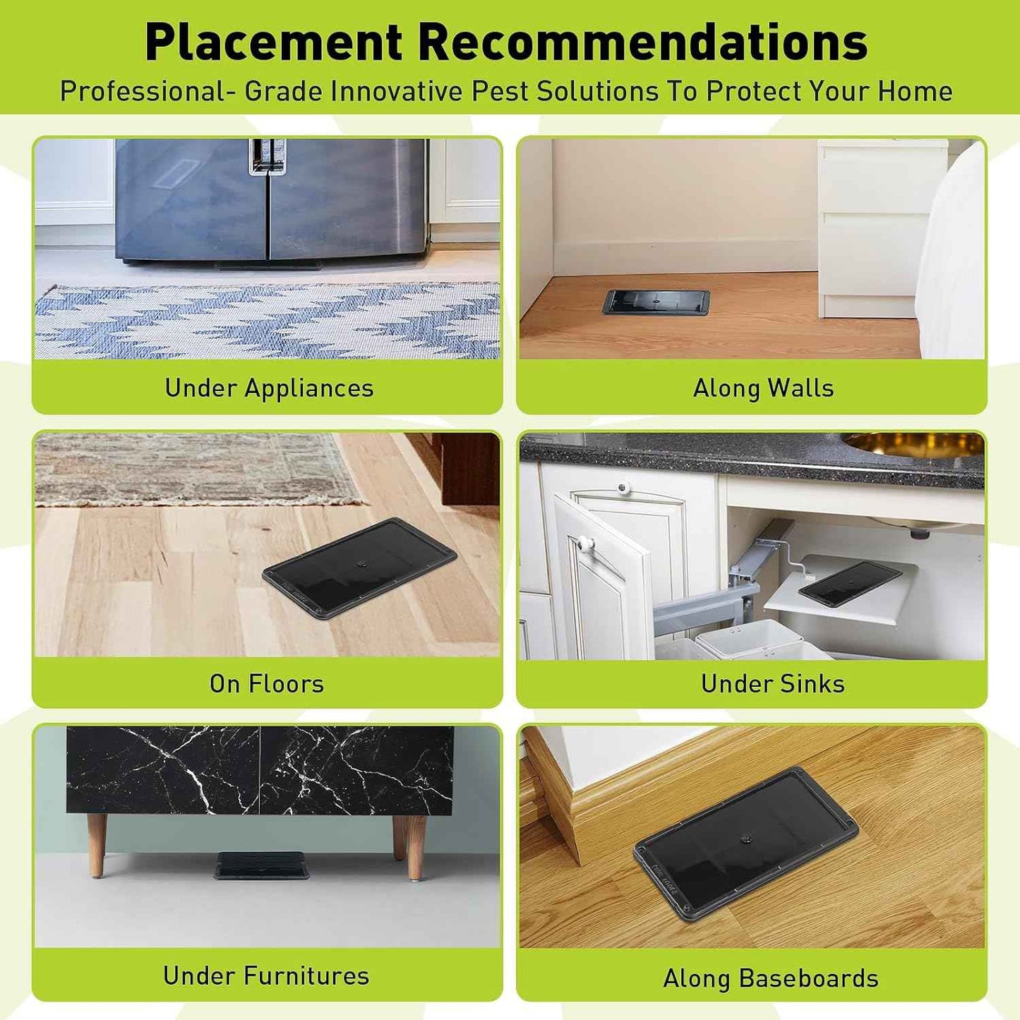 Glue Mouse Traps Indoor for Home, Rat Trap-12 Pack, Large Heavy Duty Glue Traps for Safe Home Pest Control. Pre-Scented, Non-Toxic Sticky Boards for Mice, Rats & More. Easy To Use