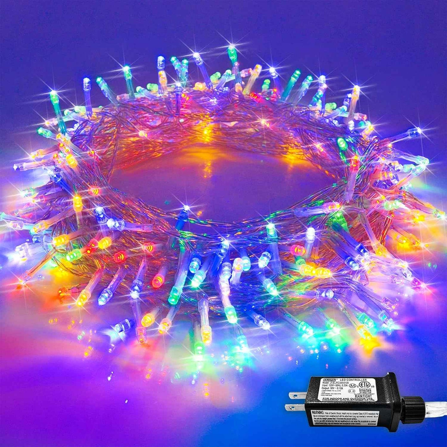 JMEXSUSS 100 LED Warm White Christmas Lights, Indoor String Light Bedroom 8 Modes Christmas Tree Lights Plug in, 33ft Connectable Fairy Twinkle Light Outdoor for Home Garden Xmas Tree Decor