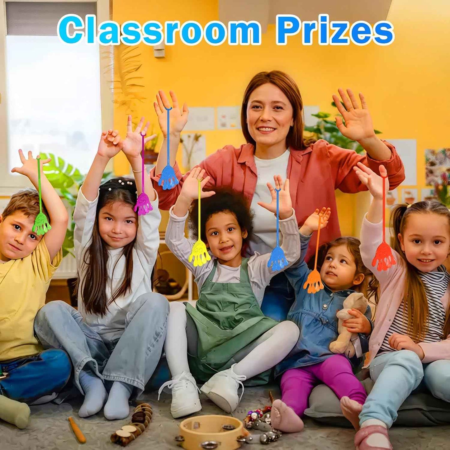 Sticky Hands Bulk 48 PCS Party Favors for Kids 4-8 8-12 Stretchy Sticky Hand Toy Christmas Stocking Stuffers for Kids Goodie Bag Stuffers Fillers Classroom Prizes Student Gifts Birthday Party Supplies