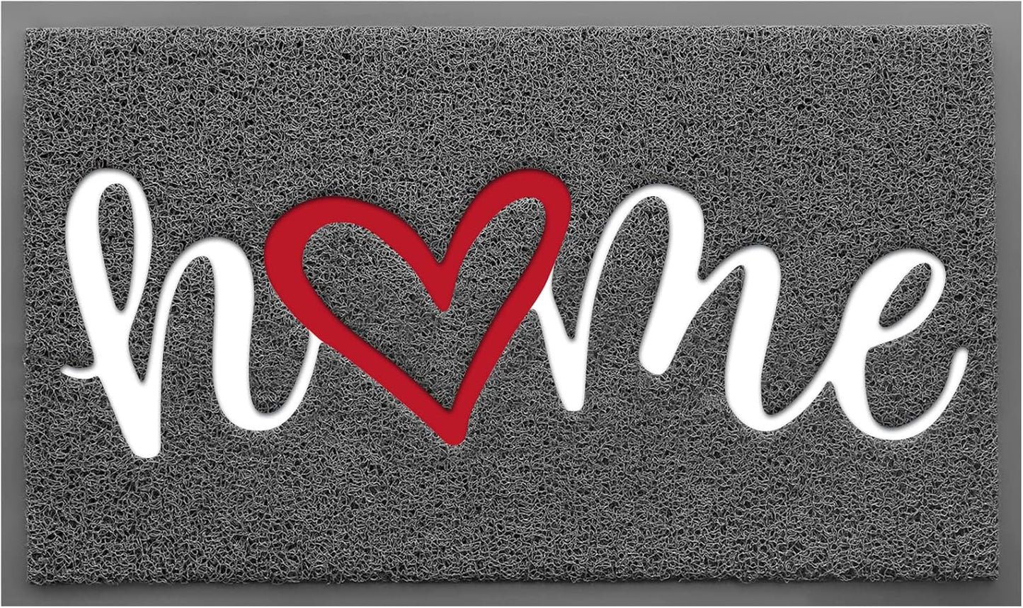 StepLively Door Mat Home Welcome Mats Outdoor and Indoor, Heavy-Duty Low-Profile Non-Slip Front Welcome Mat for Home Entrance, Outside Entry, Yard, Floor, Patio (30''x17.5'', Black)