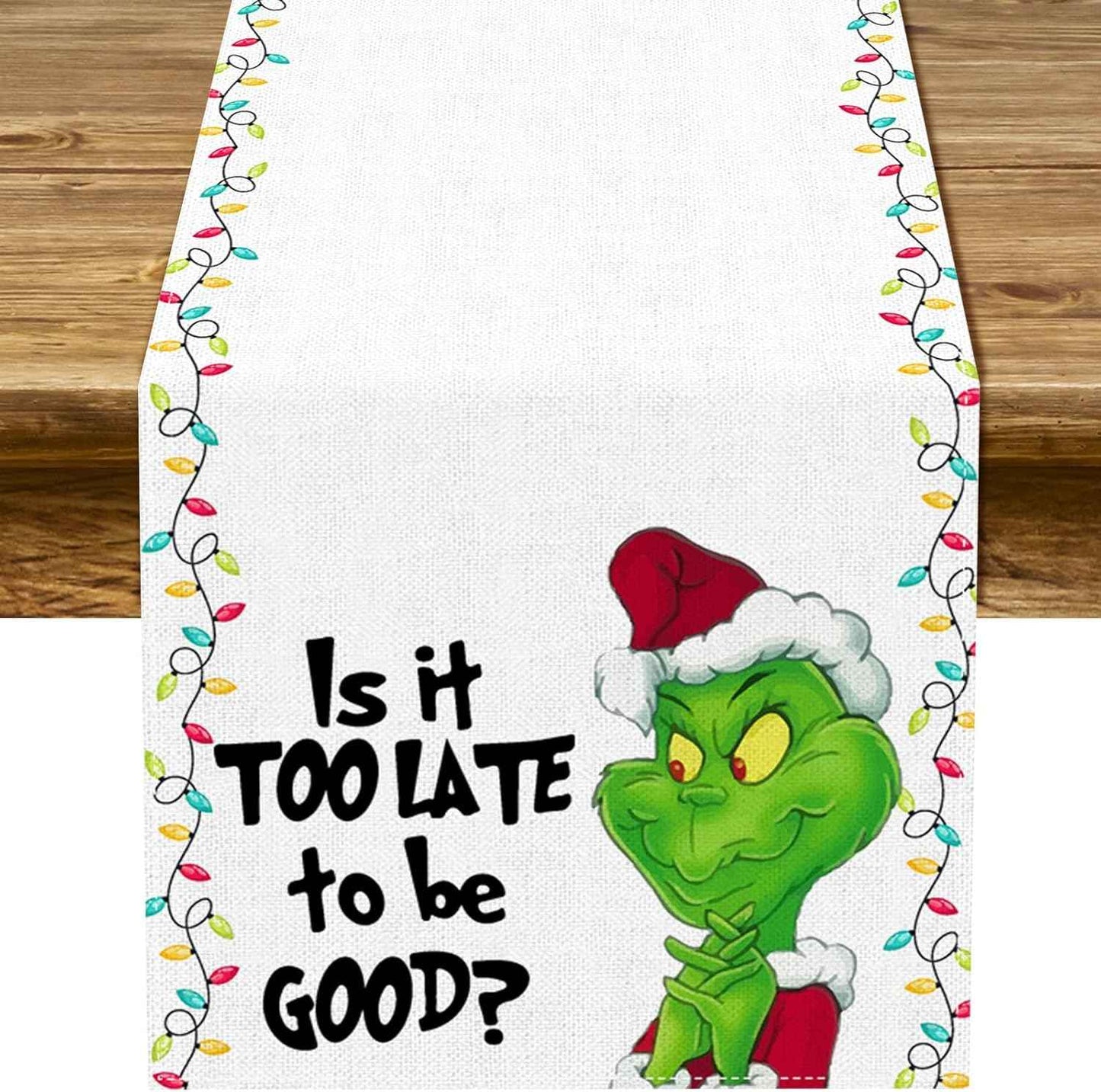 Merry Christmas Table Runner Green Xmas Buffalo Plaid Check Winter Holiday Party Decoration Fireplace Kitchen Dinning Home Decor 72Inches Long