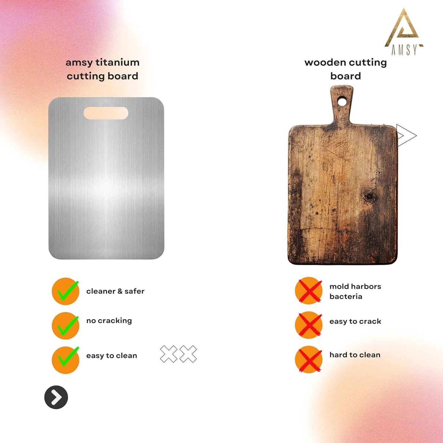 Titanium Cutting Board - Titanium Cutting Mat for Kitchen (13 * 9 Inches), Dishwasher Safe Metal Chopping Board, Crack-Resistant Kitchen Cutting Board, Easy to Clean Kitchen Gadget