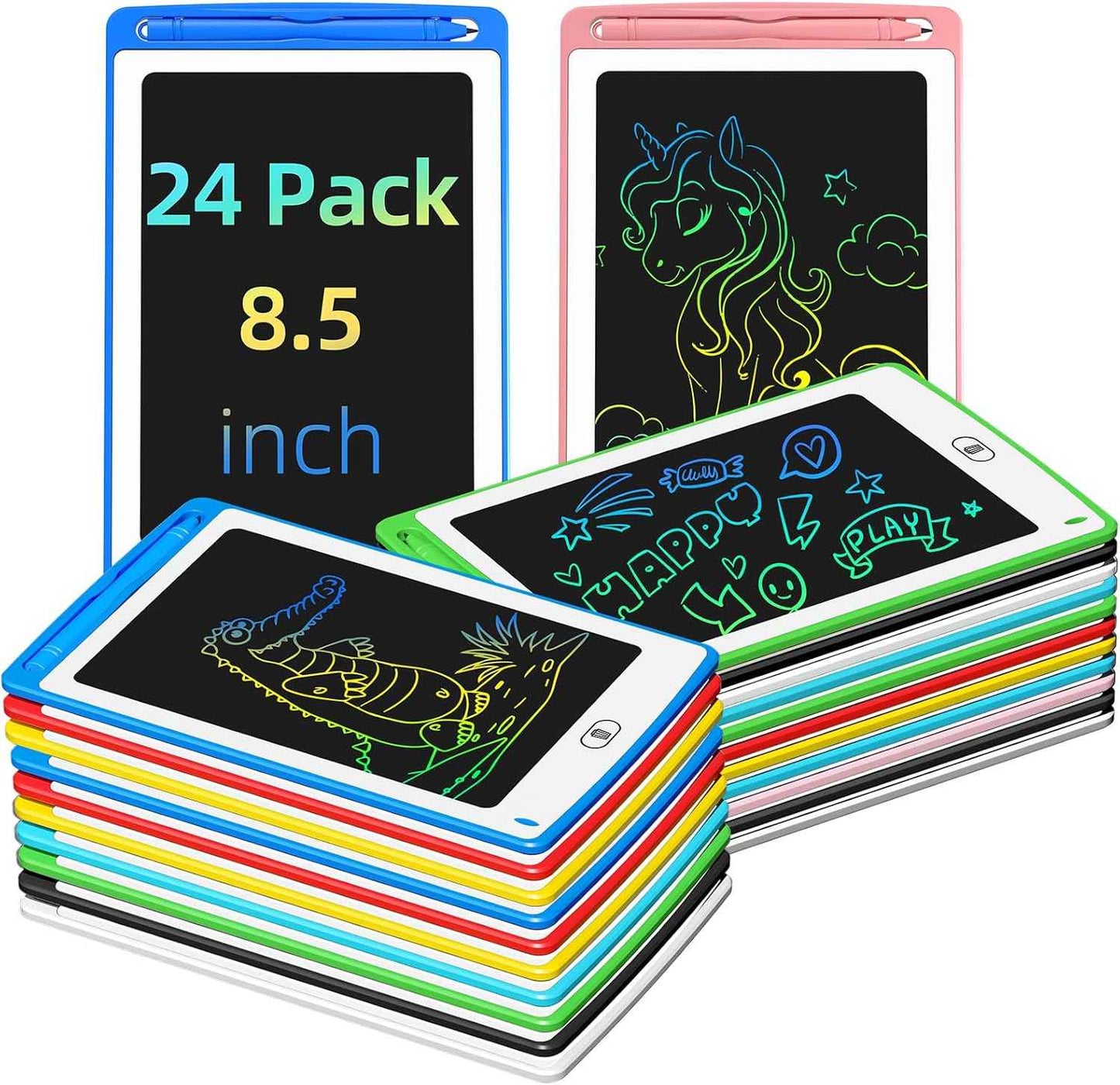 4 Pack LCD Writing Tablet for Kids, 8.5 Inch Colorful Doodle Board Drawing Tablet, Educational Learning Toys Birthday Gifts for Boys Girls Age 3 4 5 6 7 8