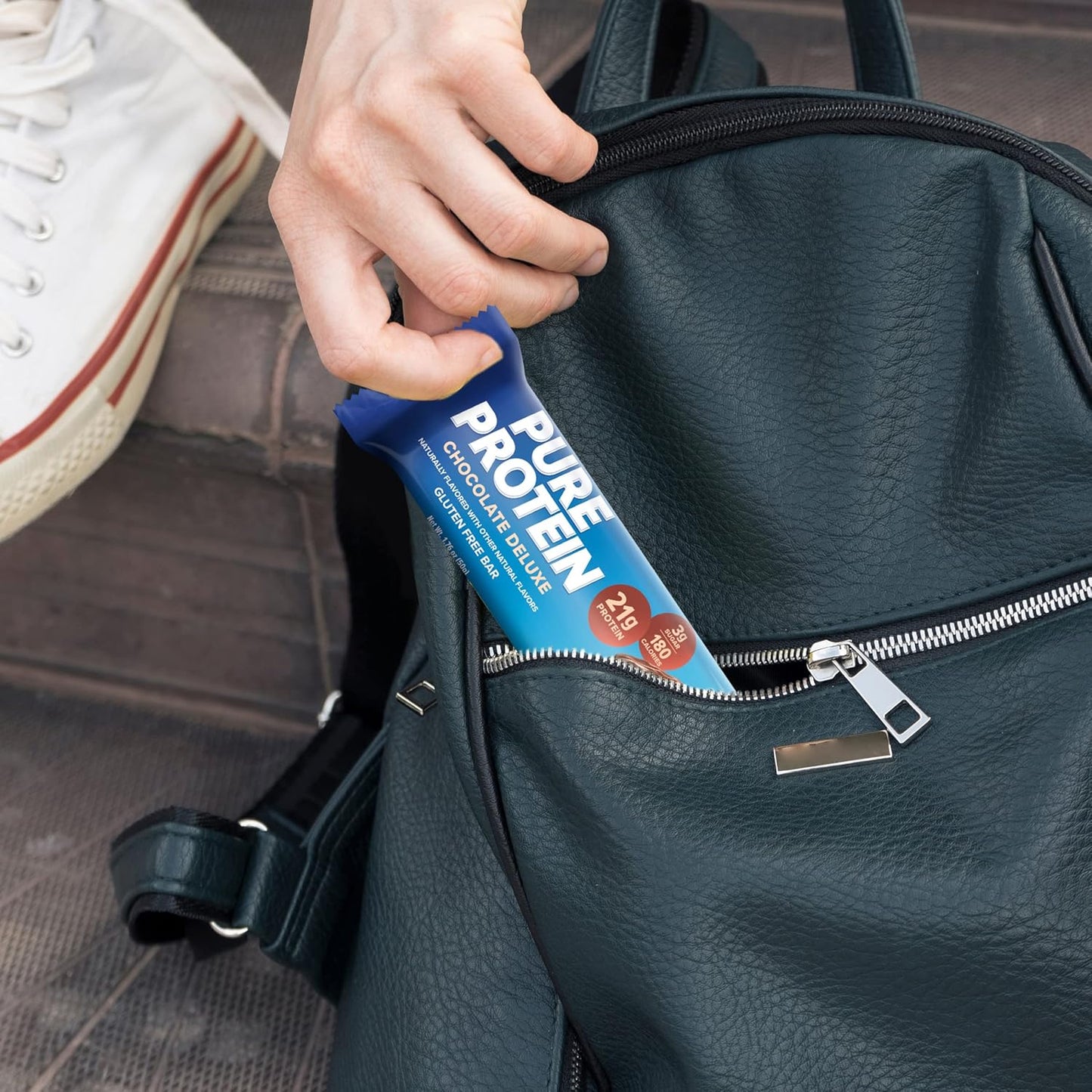 Pure Protein Chocolate Deluxe Protein Bars – 20g Protein, 3g Sugar, 190 Calories (12 count) Low Sugar* High Protein Snack - Gluten Free - Perfect for a Healthy Snack