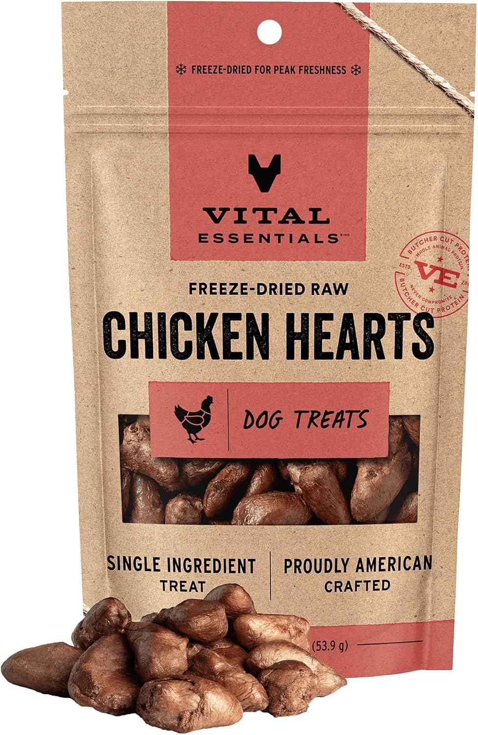 Vital Essentials Single Ingredient Beef Liver Dog Treats, 2.1 oz | Freeze-Dried Raw | Premium Quality High Protein Training Treats | Grain Free, Gluten Free, Filler Free