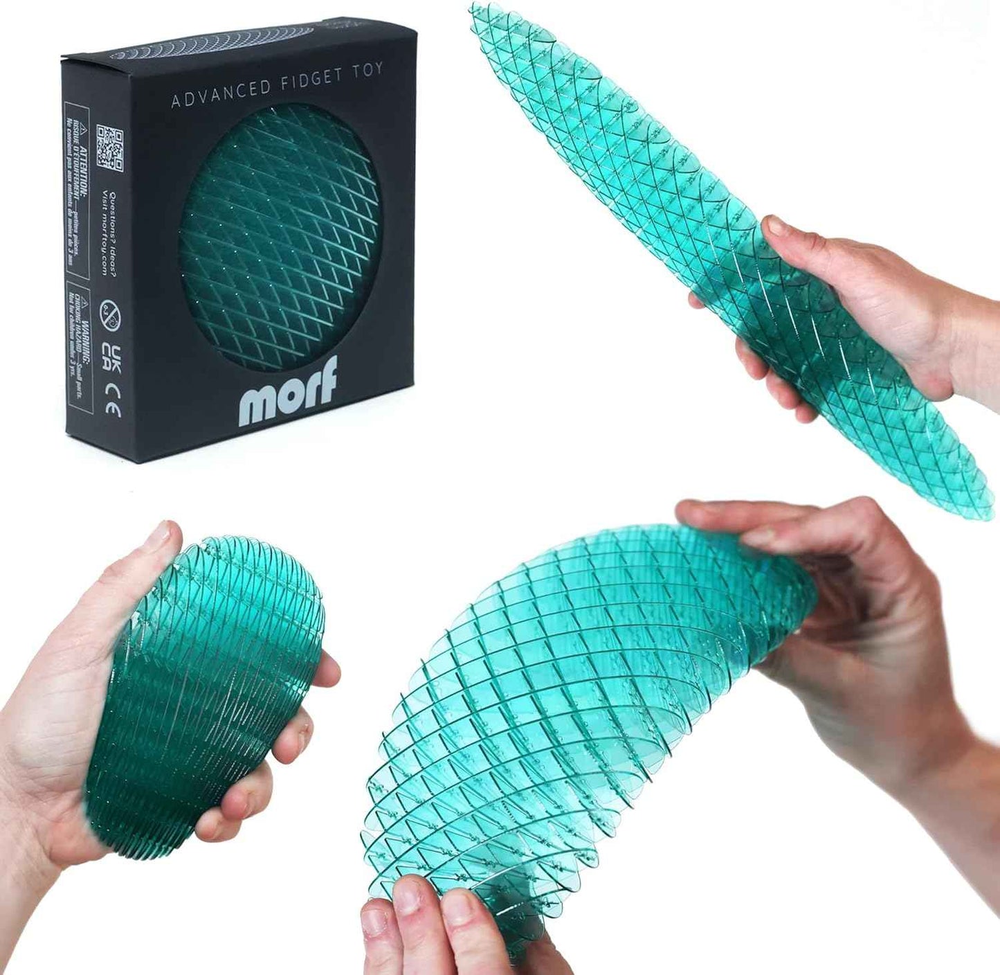 Morf Fidget Worm Toy - Flexible 3D Sensory Slug Figgy Toy for Kids, Teens, and Adults β Stretchy, Quiet, Stress and Anxiety Relief, Focus - For Play, School, Work Gifts, Great For Classroom and Office