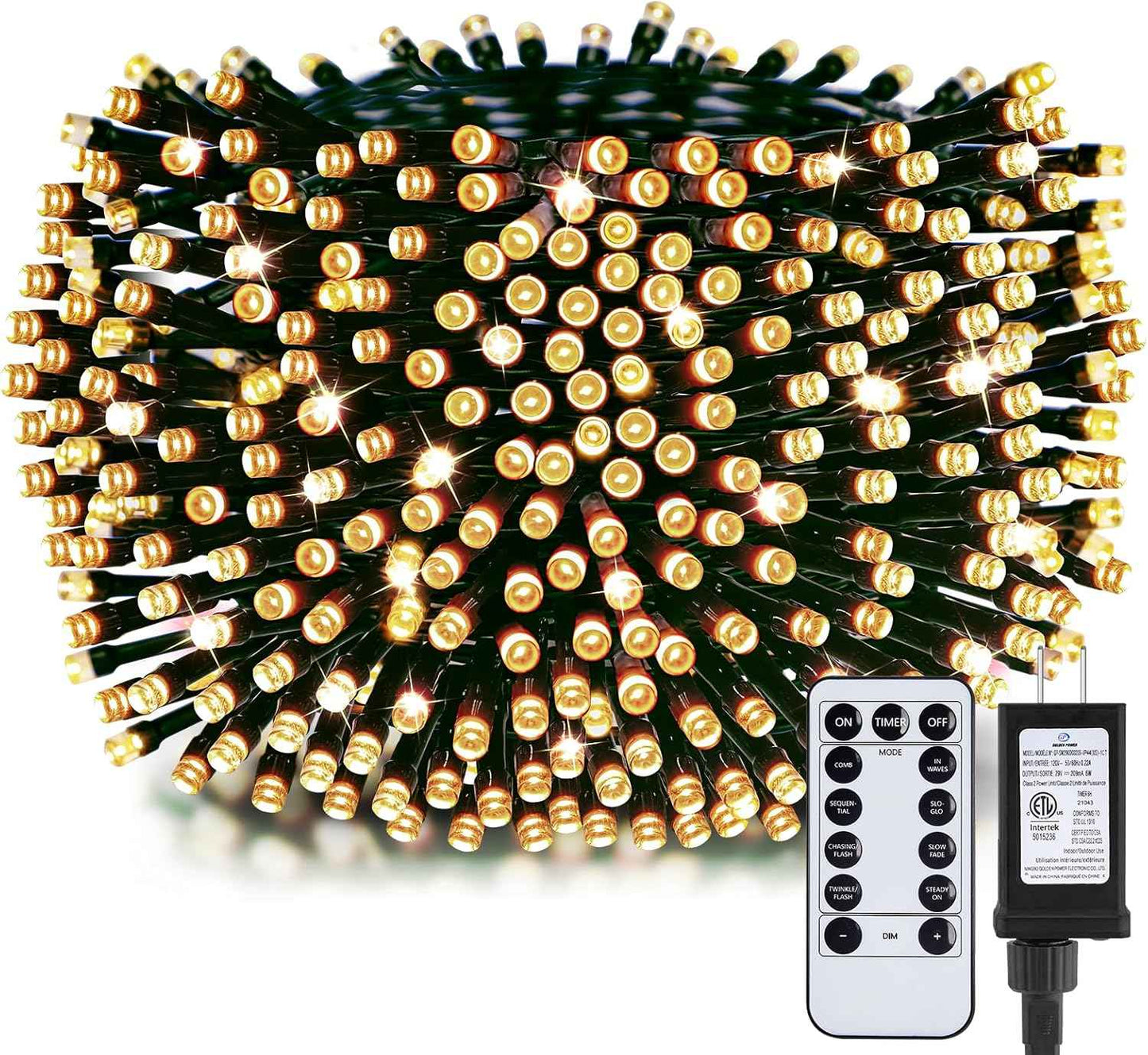 66FT 200 LED Christmas Tree Lights, Twinkle Fairy Lights String with 8 Flashing Modes String Lights for Indoor Bedroom Outdoor Christmas Trees Garland Wreath Holiday Decorations, Warm White