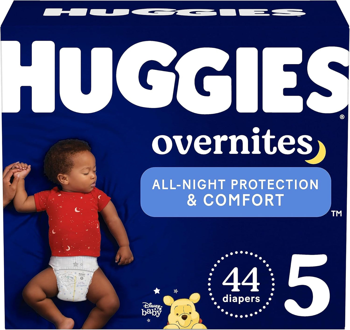 Huggies Overnites Size 5 Overnight Diapers (27+ lbs), 50 Ct, Packaging May Vary