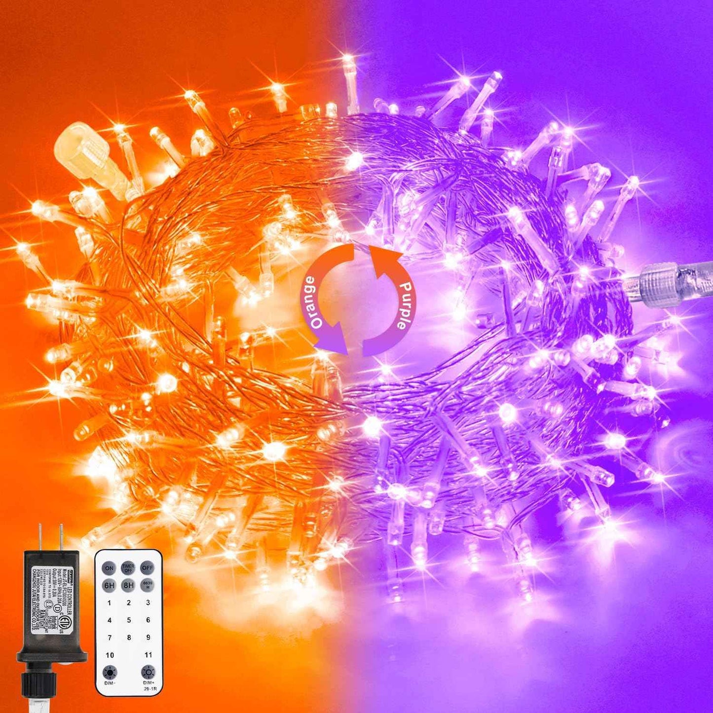 JMEXSUSS 100 LED Warm White Christmas Lights, Indoor String Light Bedroom 8 Modes Christmas Tree Lights Plug in, 33ft Connectable Fairy Twinkle Light Outdoor for Home Garden Xmas Tree Decor
