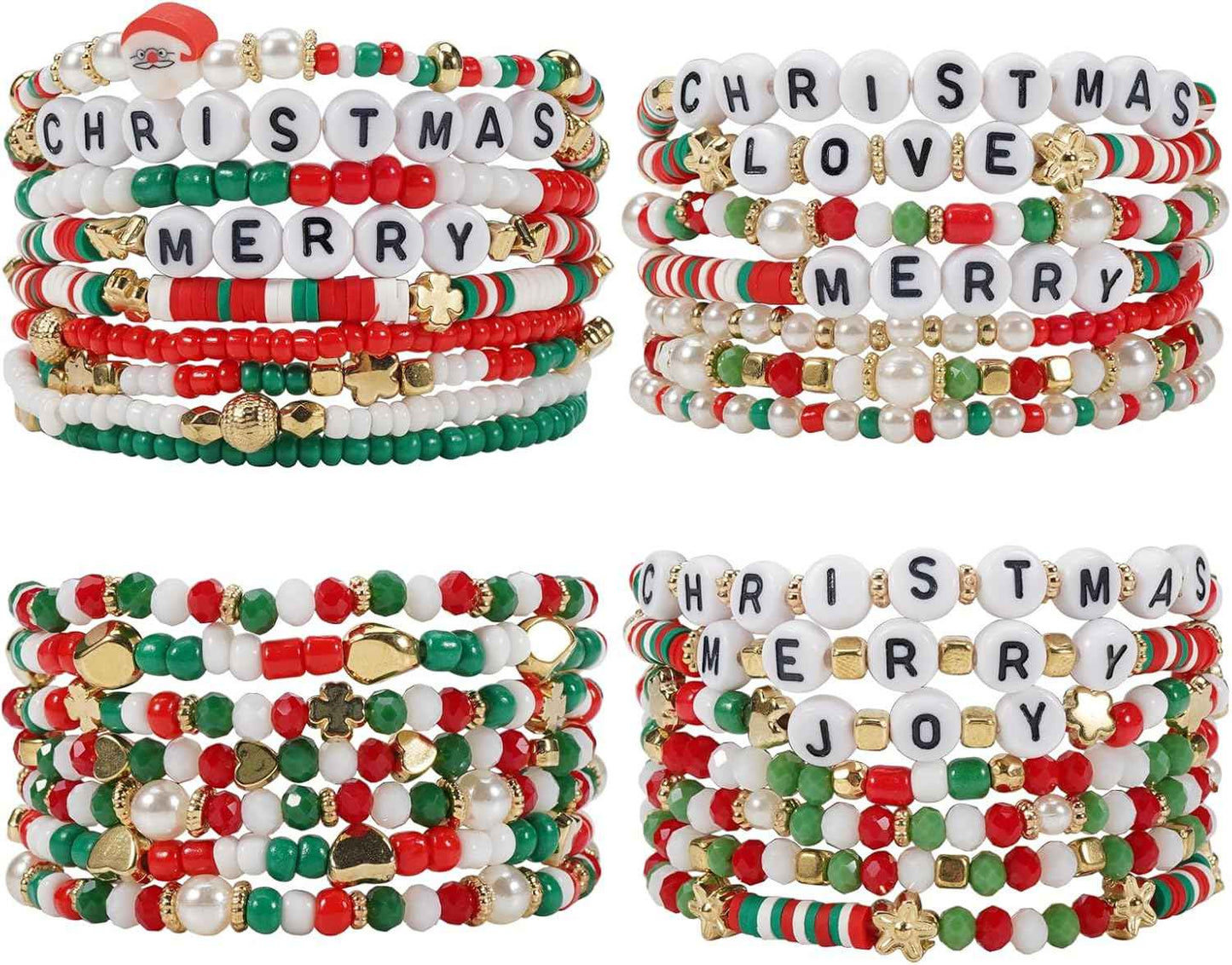 Twinfree Bohemian Bracelets for Women Stretch Multilayer Colorful Beads Bracelet with Charm Jewelry