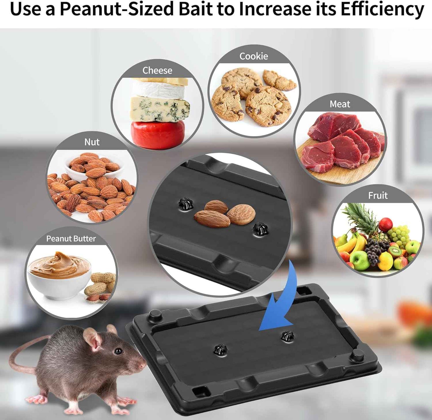 LULUCATCH Mouse & Insect Traps 12 Pack, Heavier Sticky Traps with Non-Toxic Glue for Small Mice & Insects. Sticky Mouse Traps Indoor, Easy to Set, Pet Safe Pest Control