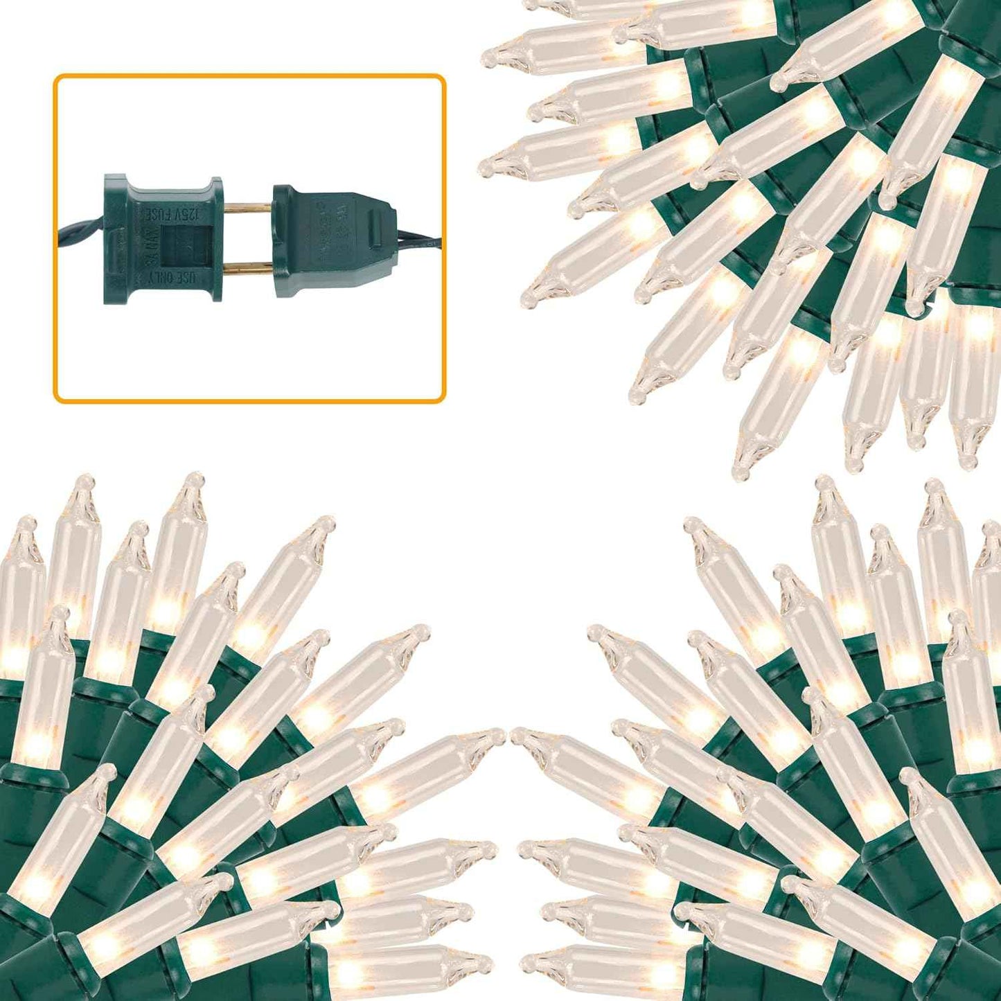 Christmas Lights, 150 Count 29 FT Christmas Mini String Lights, Green Wire Fairy Light, 120V UL Certified Connectable Xmas Tree Light for Patio, Holiday, Party, Outdoor Indoor Decoration, Warm White