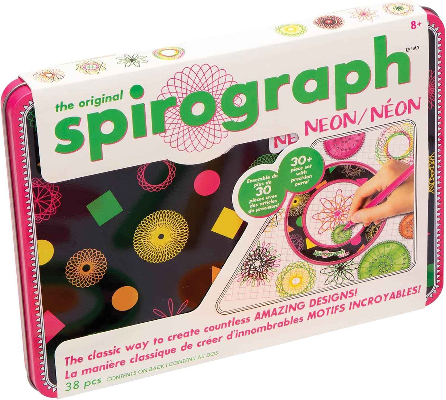 Spirograph Design Set Collectors Tin – Arts and Crafts, Kids Toys, Art Supplies, Craft Supplies, Drawing Kit, Spiral Art, Classic Gear Design Kit, Pens, Design Sheet Included, Ages 8 and Up