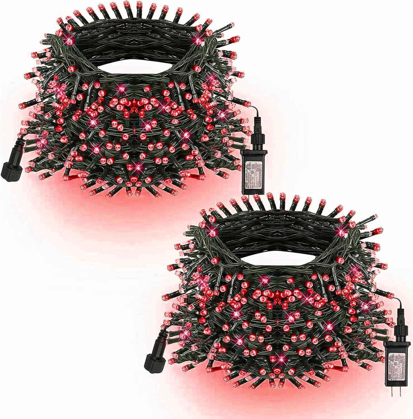 TW SHINE 200 LED Christmas Lights, 66FT Multi-Colored Outdoor Plug-In String Lights with 8 Modes, Waterproof Holiday Décor for Yard, House & Parties