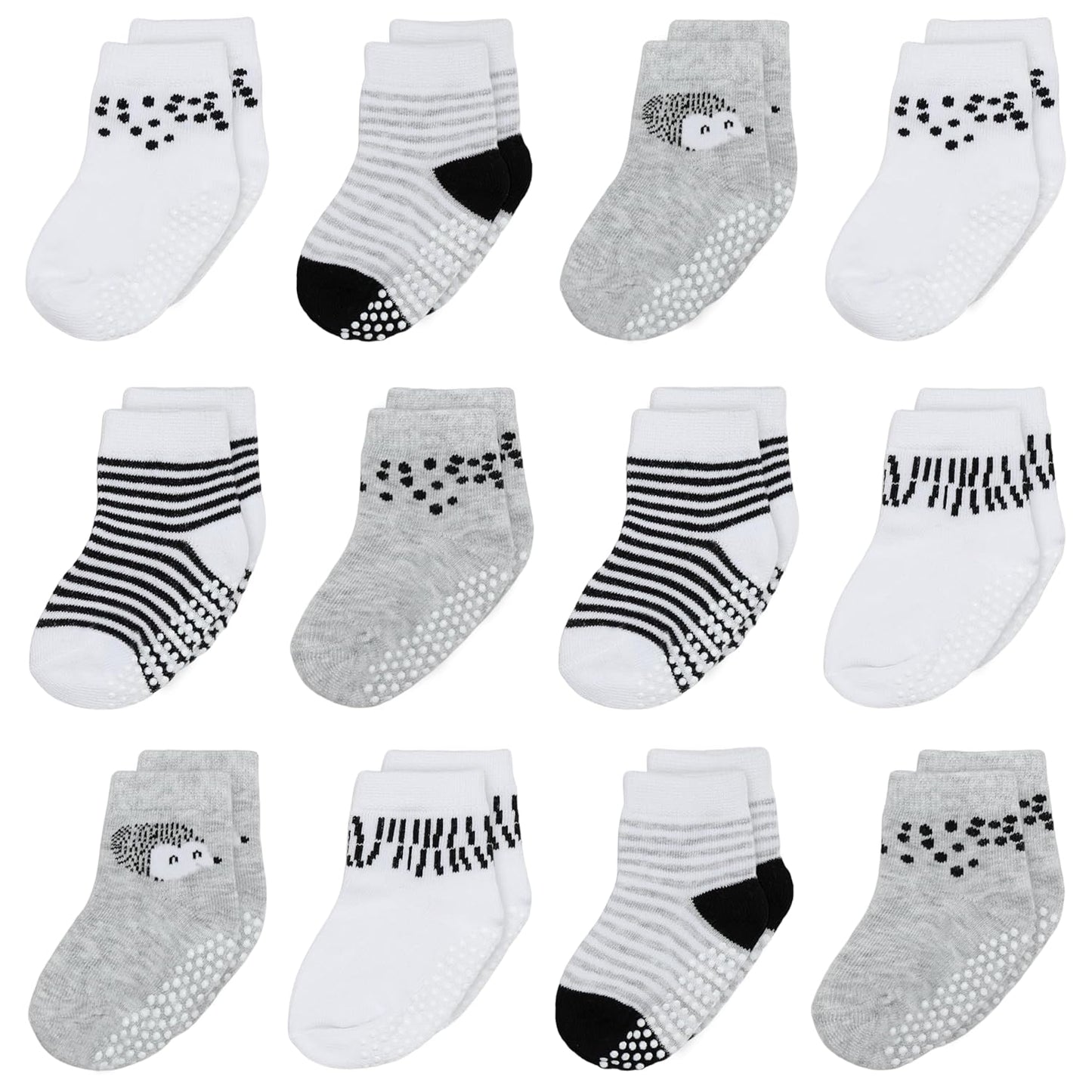 Mother's Choice Organic Cotton Baby Socks Infant 0-6 Months - 12 pairs Soft, Cozy, and Gentle Newborn Socks for Girls & Boys, Perfect Baby Registry for Everyday Wear, and Infant Comfort