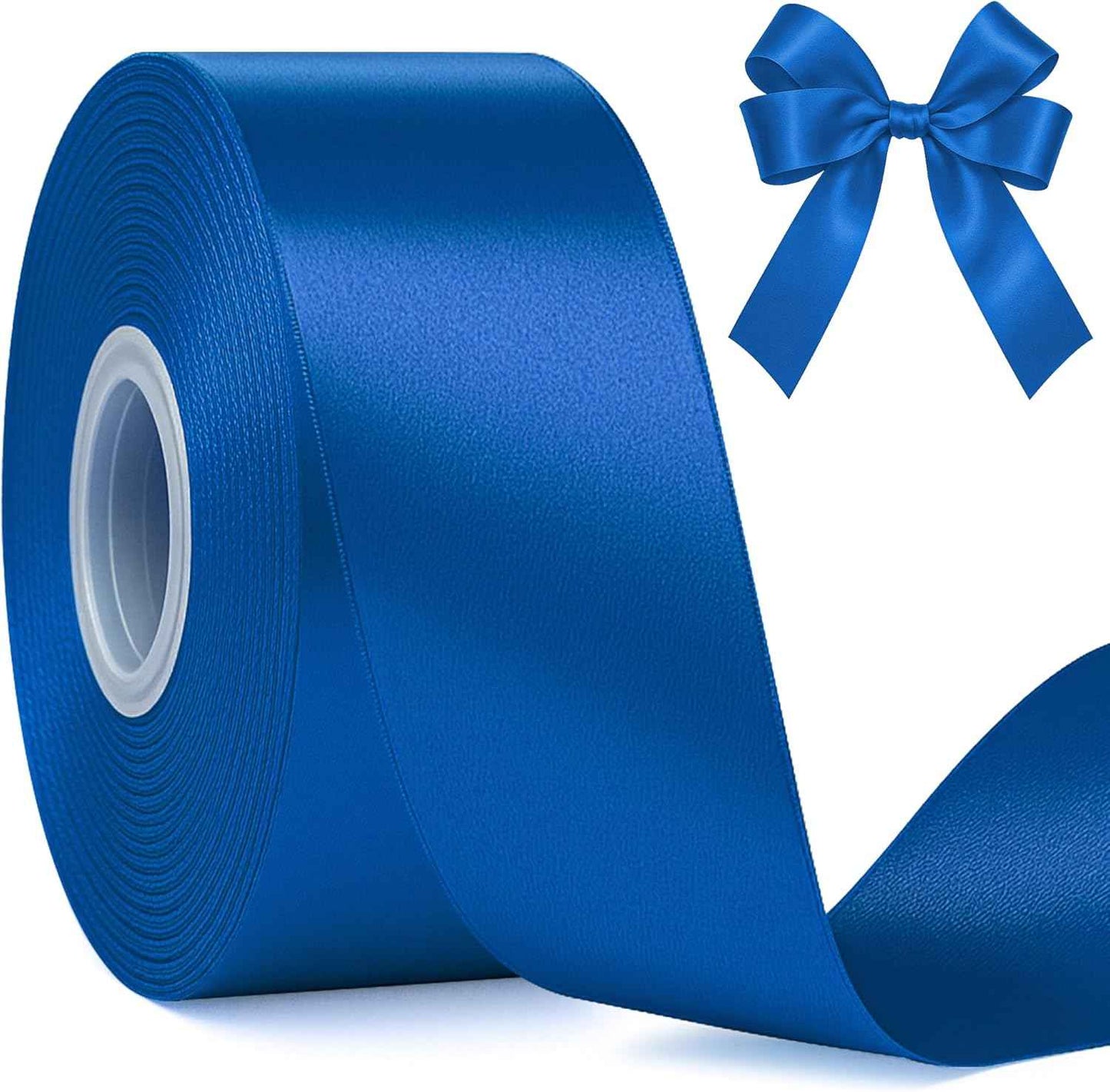 Fullive Red Ribbon 1 1/2 Inch, 30 Yards Red Ribbon for Gift Wrapping, Polyester Satin Christmas Ribbon for Wedding Xmas Tree Valentines Day Decorations DIY Bows Wrapping Bouquet Floral Arrangements