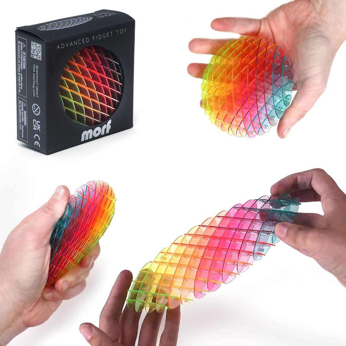 Morf Fidget Worm Toy - Flexible 3D Sensory Slug Figgy Toy for Kids, Teens, and Adults β Stretchy, Quiet, Stress and Anxiety Relief, Focus - For Play, School, Work Gifts, Great For Classroom and Office