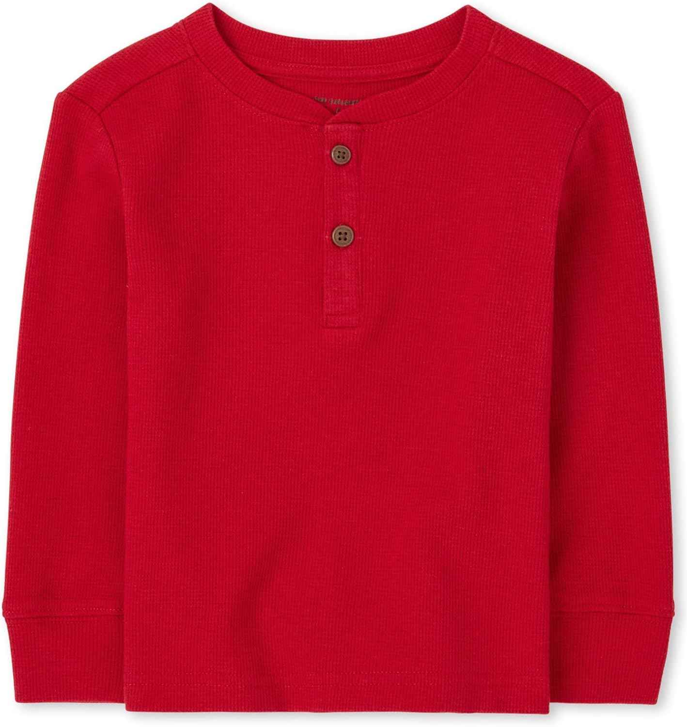 The Children's Place Baby Toddler Boys Long Sleeve Thermal Henley Top