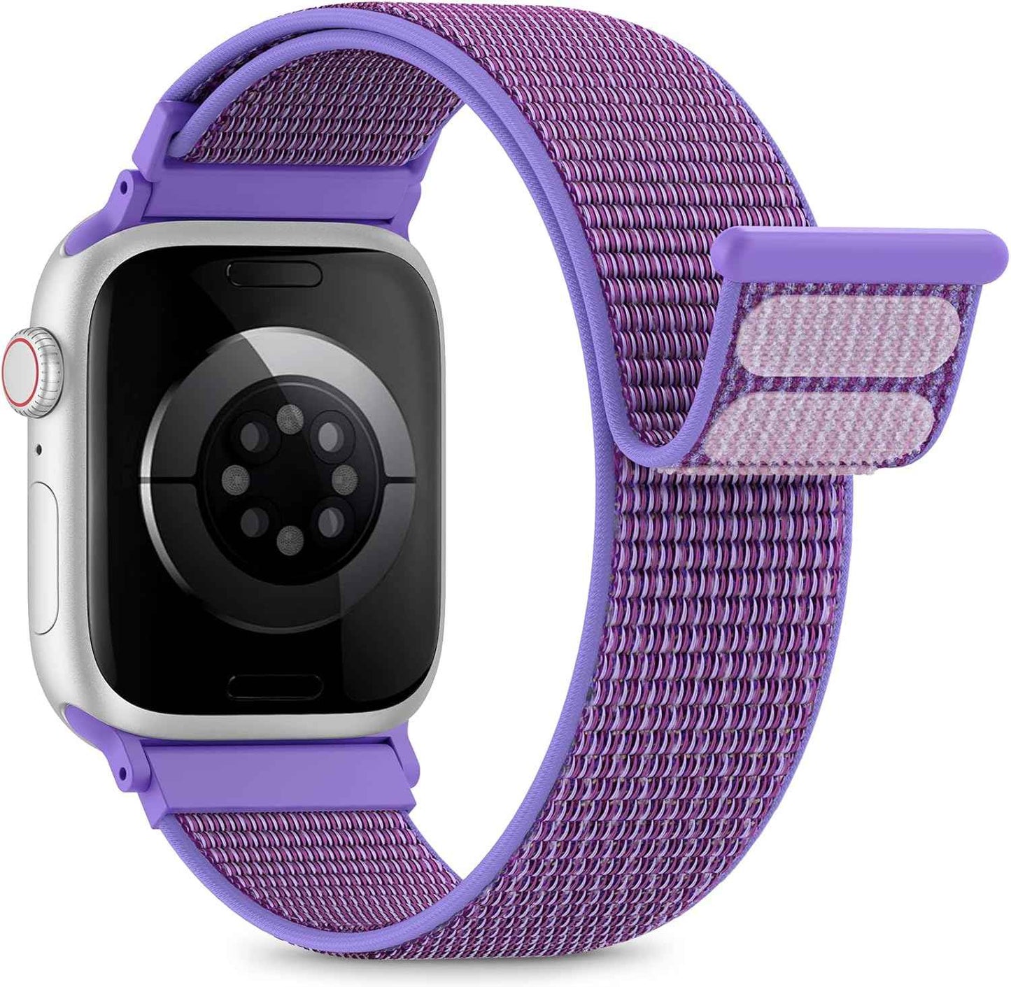 Nylon Loop Sport Band Compatible with Apple Watch Bands 44mm 45mm 46mm 49mm 42mm for Women Men, iWatch Wrist Straps for Ultra 3 2, Se, Series 11 10 9 8 7, Breathable, Soft Band Ideal for Outdoor