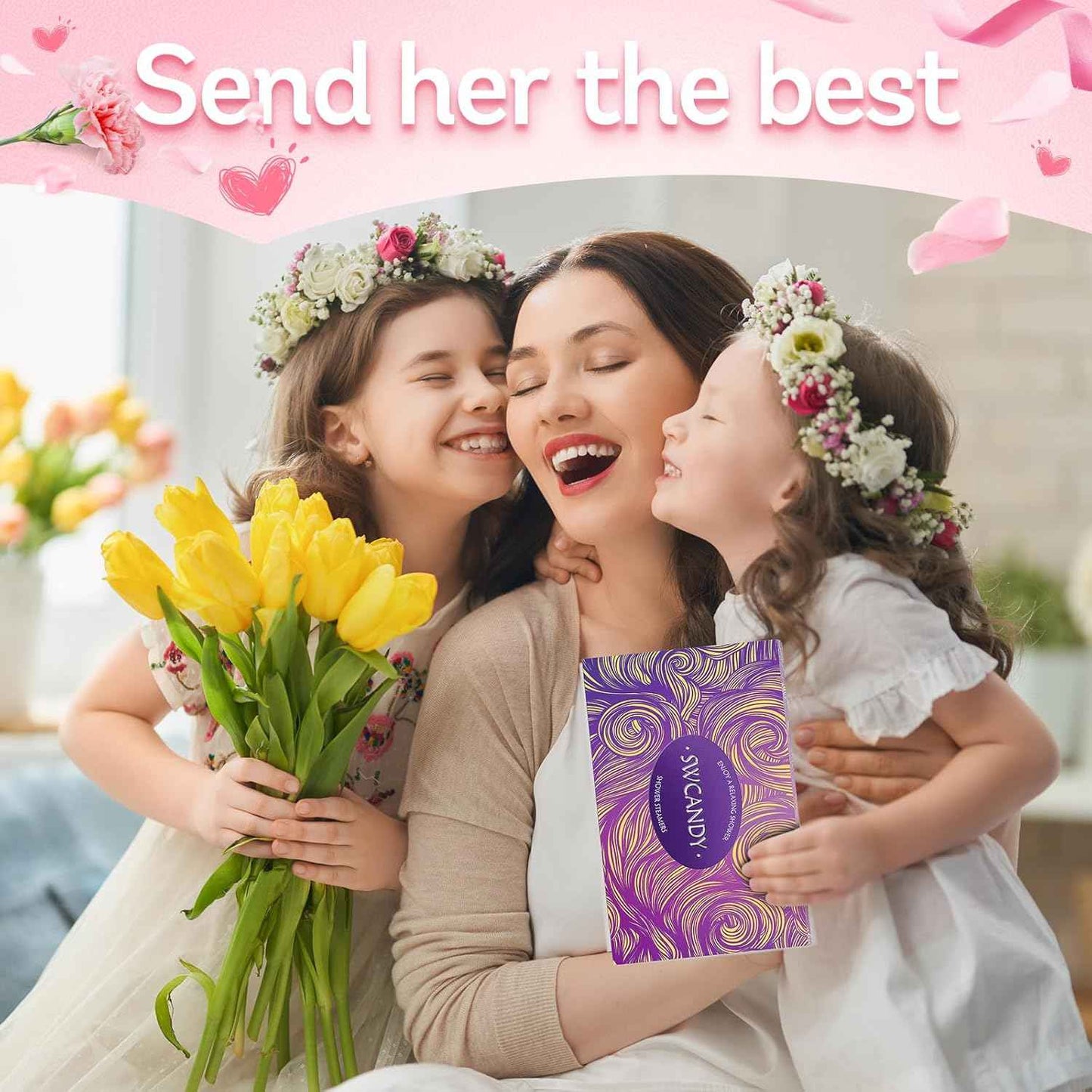 Shower Steamers Aromatherapy Birthday Gifts for Women - SWCANDY 8 Pcs Stocking Stuffers White Elephant Gifts for Adults Mom Men Teen Self Care with Natural Essential Oils Relaxation Home SPA Christmas