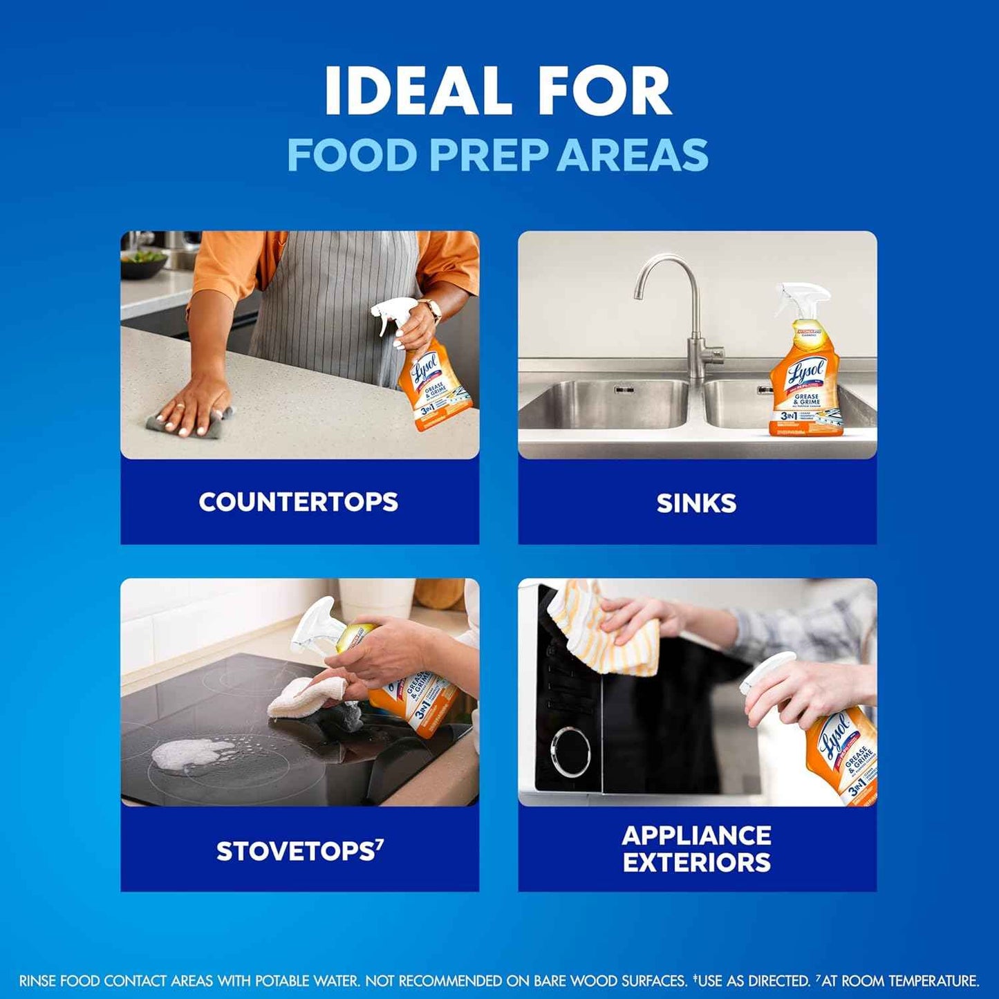 Lysol Pro Kitchen Spray Cleaner and Degreaser, Antibacterial All Purpose Cleaning Spray for Kitchens, Countertops, Ovens, and Appliances, Citrus Scent, 22oz