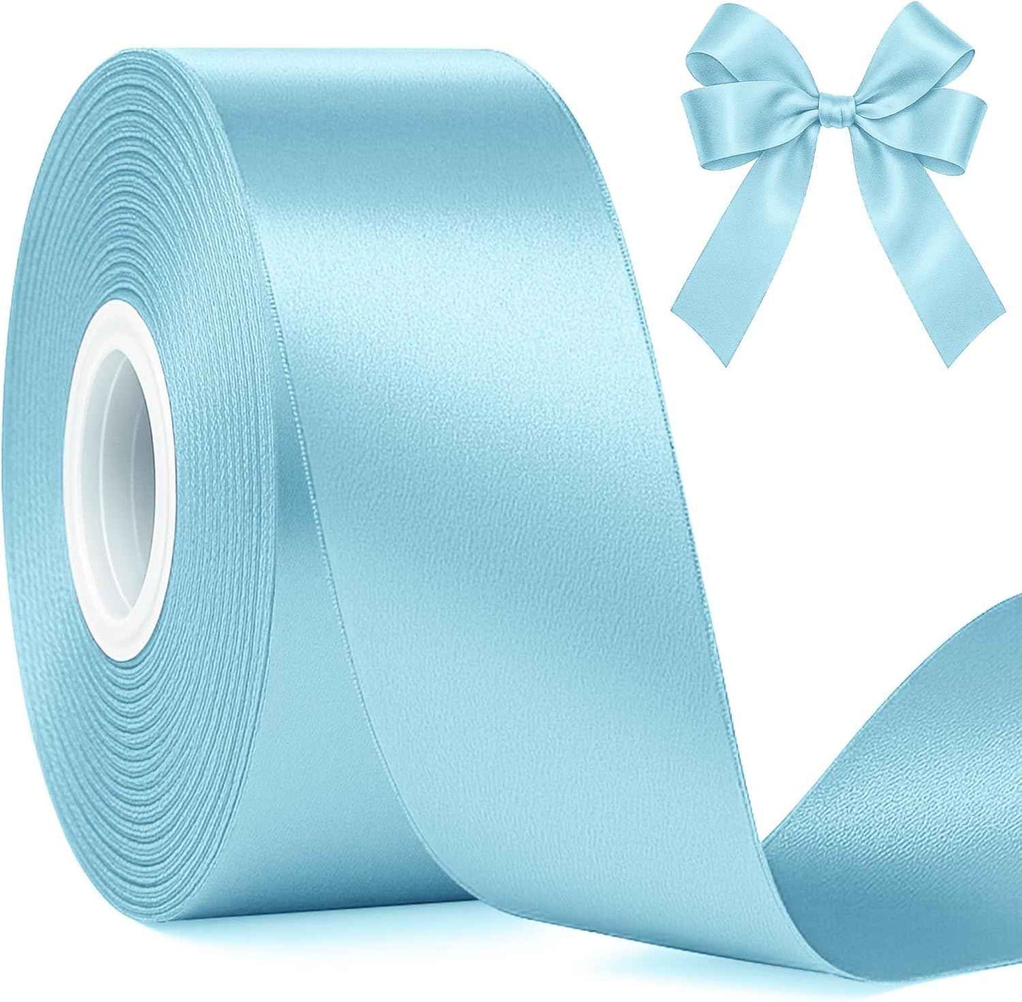 Fullive Red Ribbon 1 1/2 Inch, 30 Yards Red Ribbon for Gift Wrapping, Polyester Satin Christmas Ribbon for Wedding Xmas Tree Valentines Day Decorations DIY Bows Wrapping Bouquet Floral Arrangements